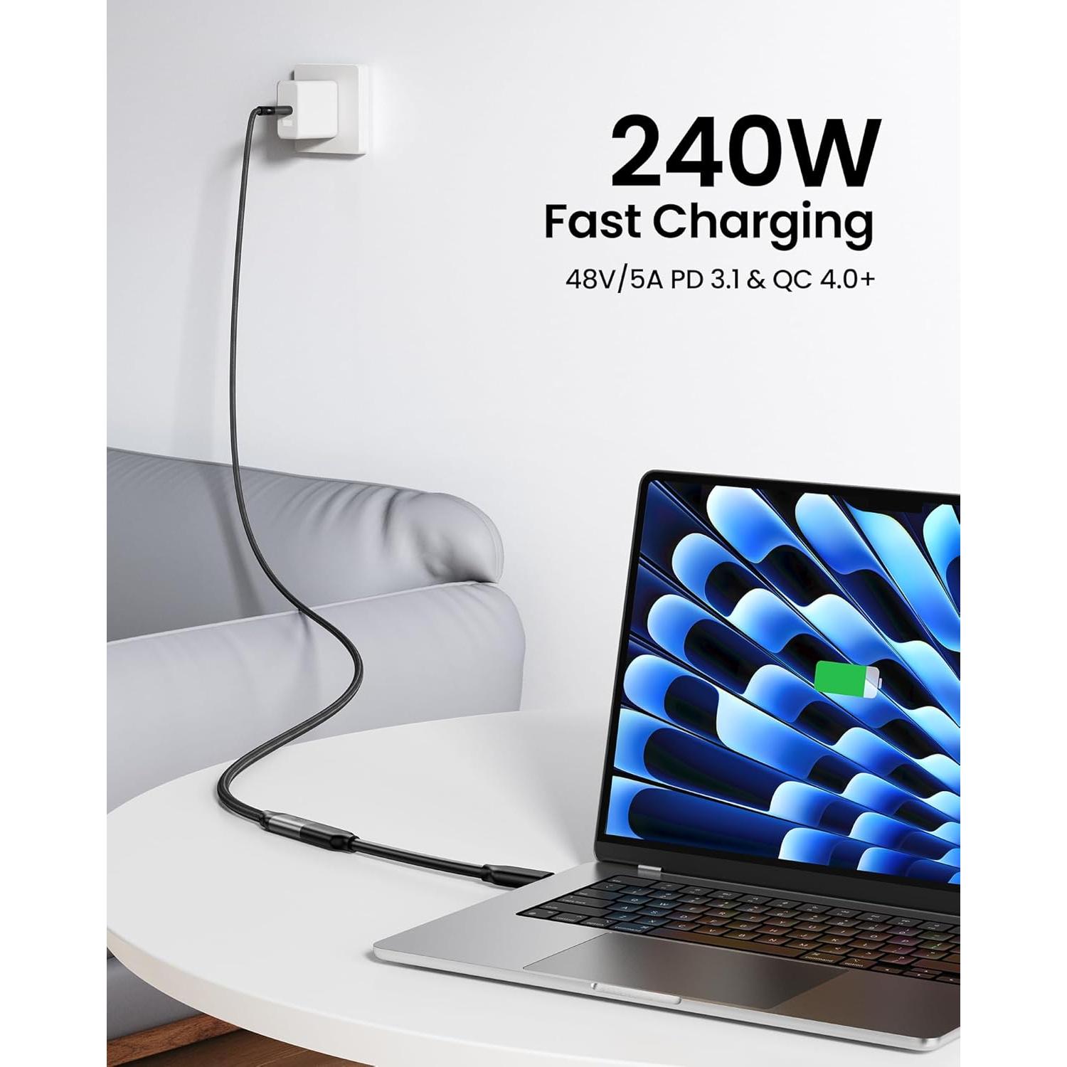 Cable Extensión USB4 Silkland 1m 40Gbps 240W 8K Thunderbolt 4