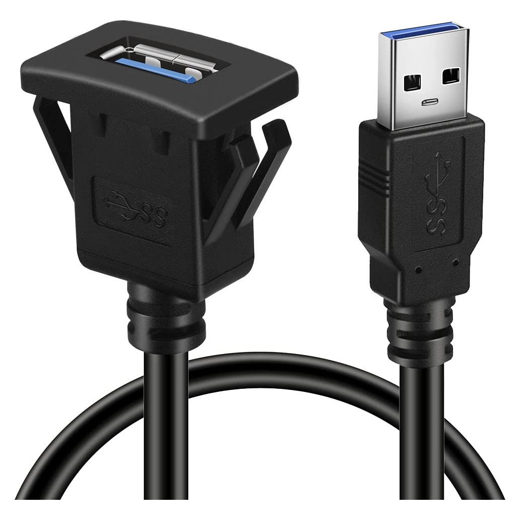 Cable de Extensión USB 3.0 BATIGE Cuadrado 0.91m para Vehículos