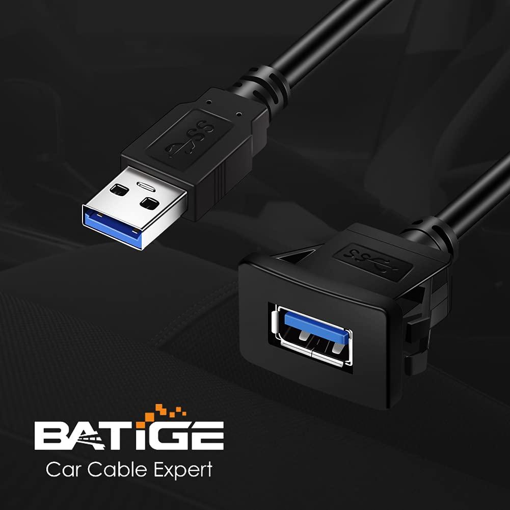 Cable de Extensión USB 3.0 BATIGE Cuadrado 0.91m para Vehículos