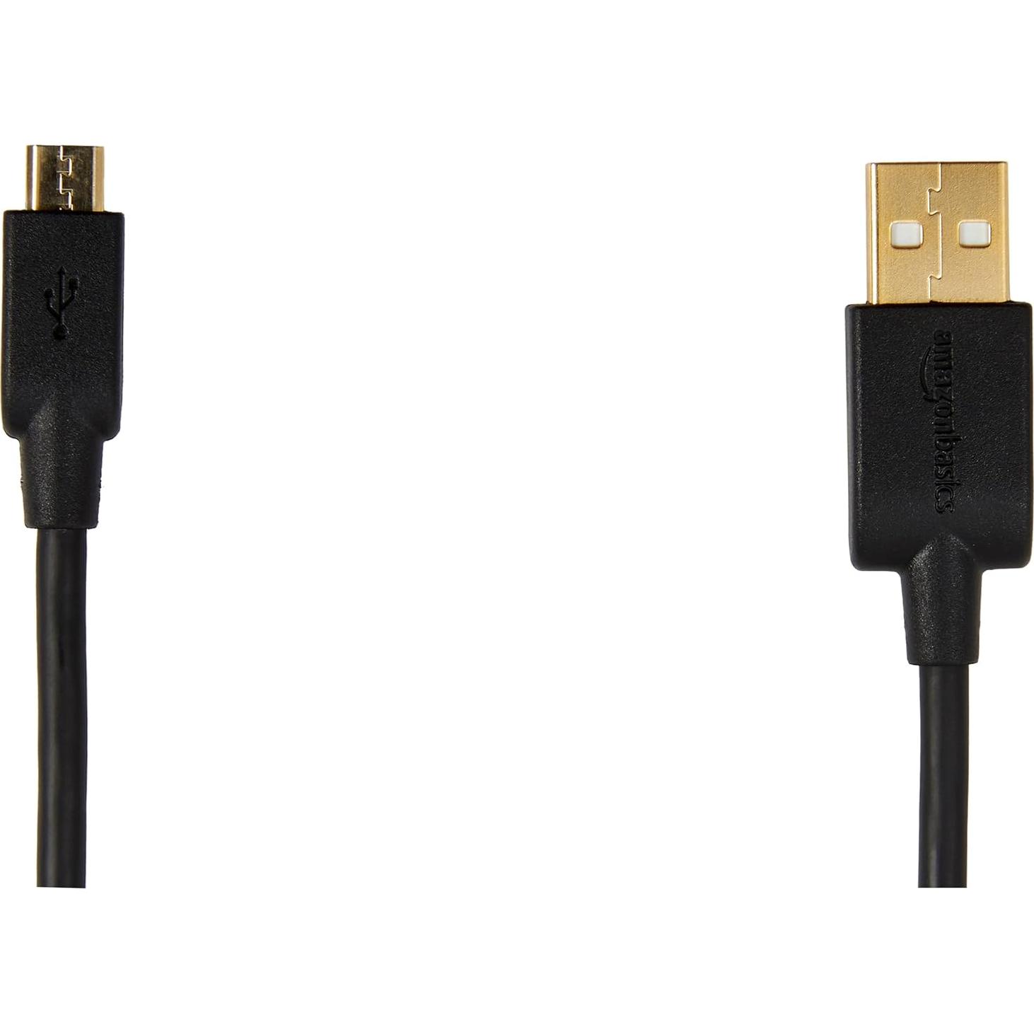 Cable USB 2.0 Amazon Basics A-Macho a Micro B 3.05m Negro