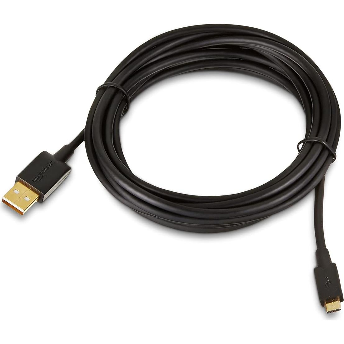Cable USB 2.0 Amazon Basics A-Macho a Micro B 3.05m Negro