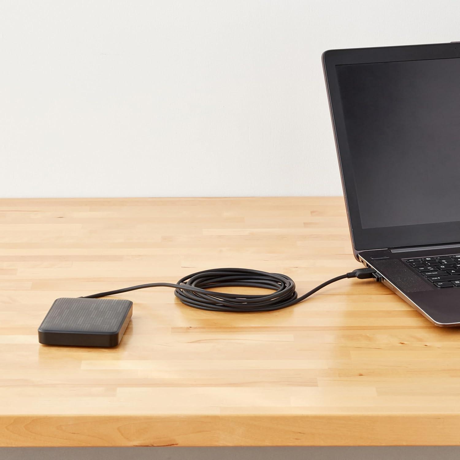 Cable USB 2.0 Amazon Basics A-Macho a Micro B 3.05m Negro