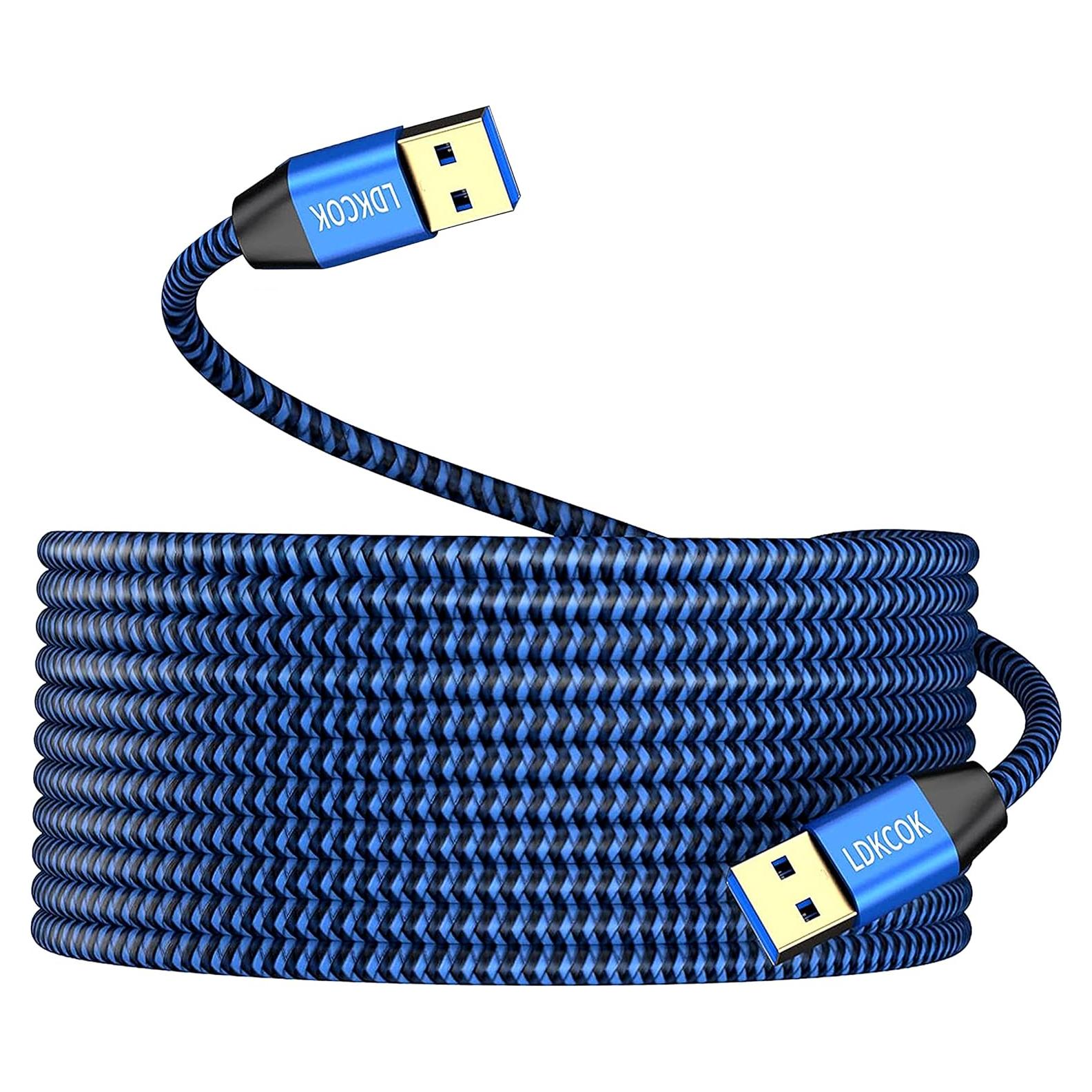Cable USB 3.0 Macho a Macho LDKCOK 6.1m Trenzado Duradero