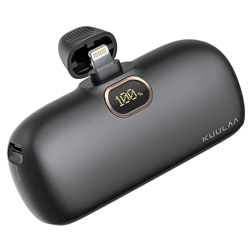 Cargador Portátil Kuulaa 5000mAh con Cable Lightning Integrado