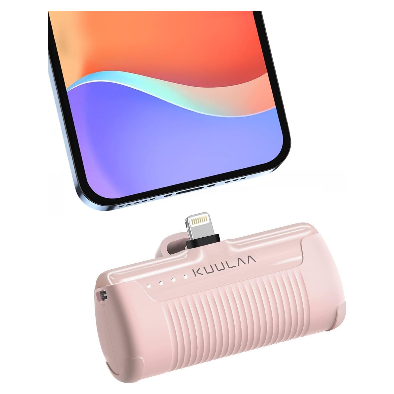 Cargador Portátil Kuulaa 4500mAh Rosa para iPhone