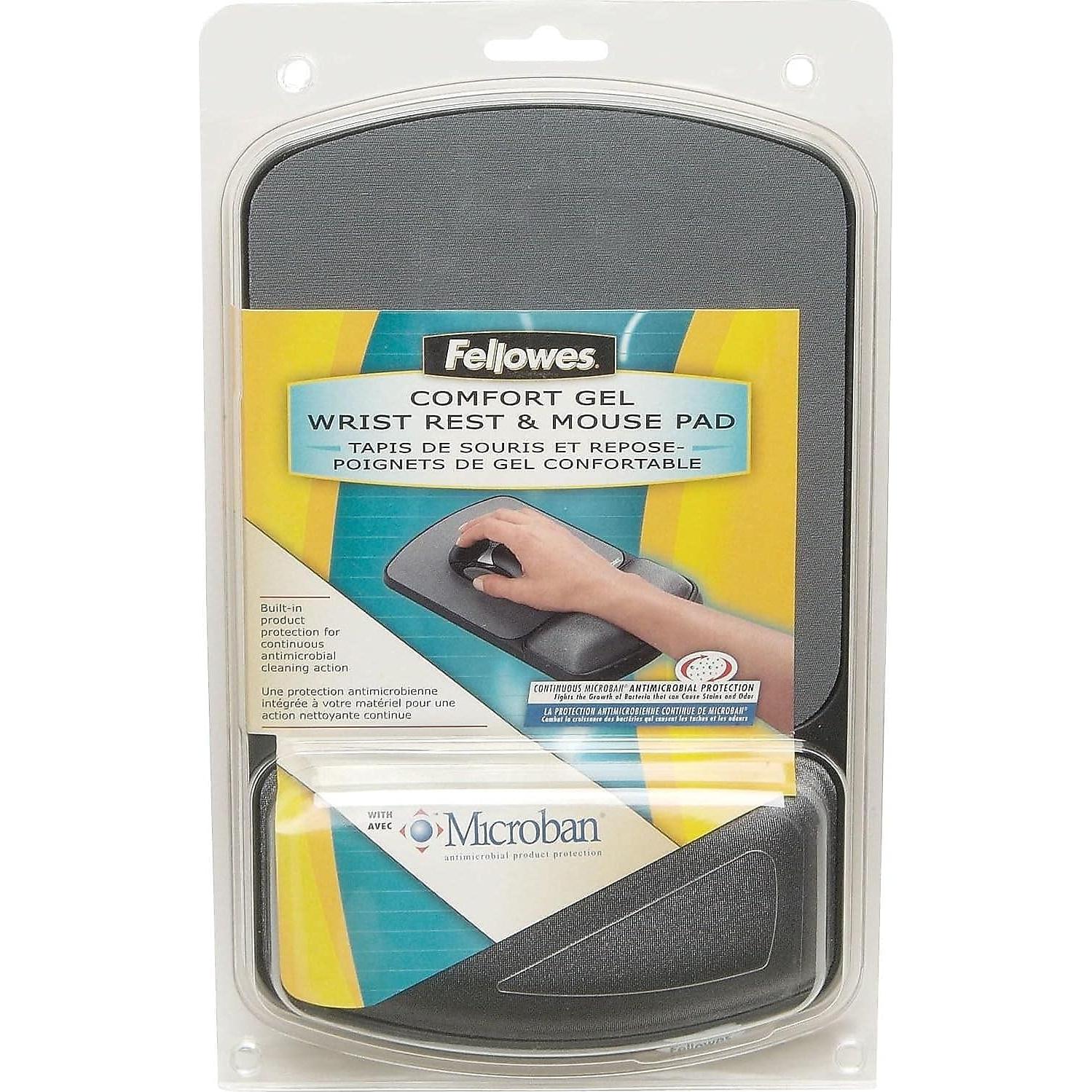 Soporte de Muñeca de Gel Fellowes MICROBAN - Grafito