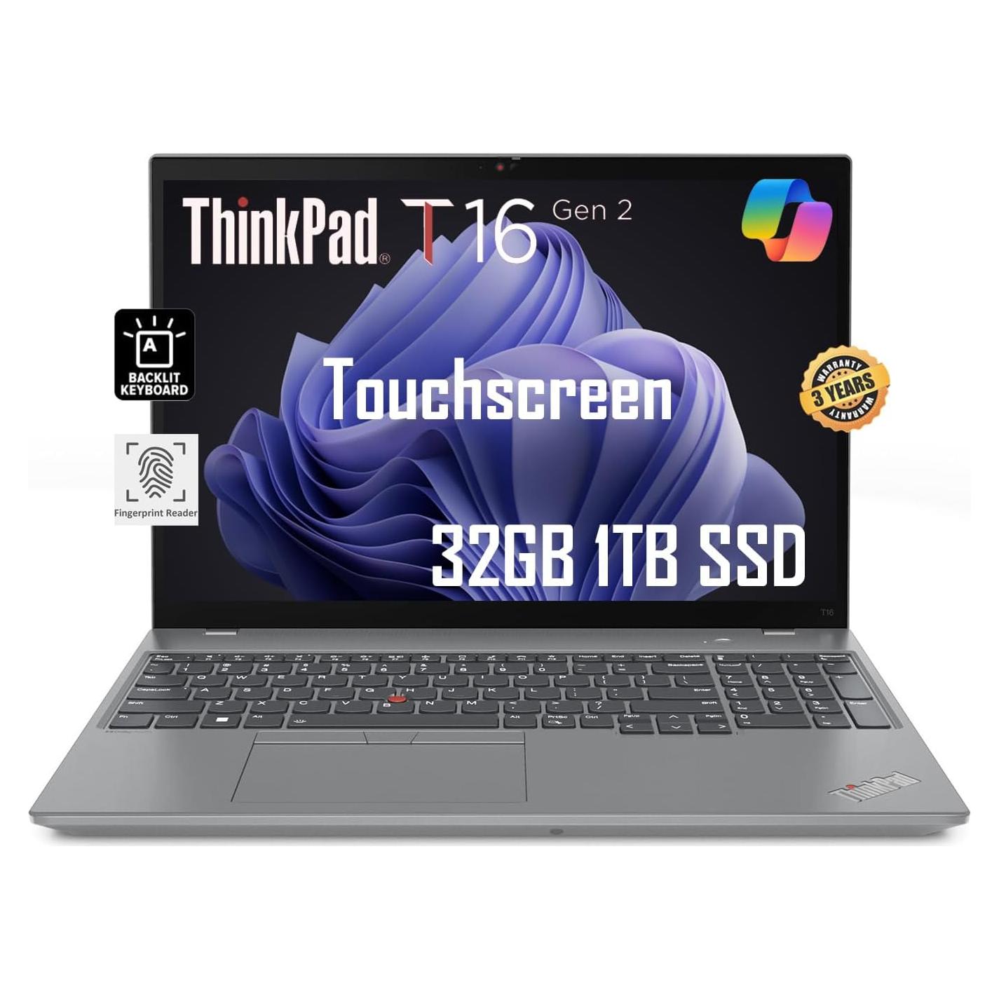 Laptop Lenovo ThinkPad T16 16" FHD+ Touch, i7-1355U, 32GB RAM, 1TB SSD