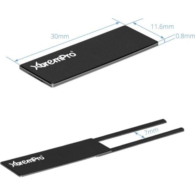 Cubierta de Webcam XtremPro Ultra Delgado Negro Plata 0.8mm