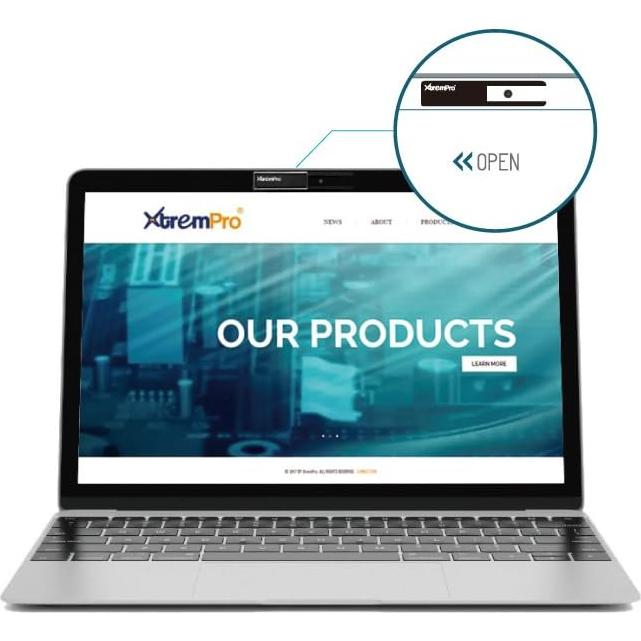 Cubierta de Webcam XtremPro Ultra Delgado Negro Plata 0.8mm