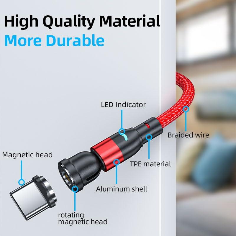 Cable de Carga Magnético 3 en 1 Bojianxin - 7 Piezas 0.5m a 3m