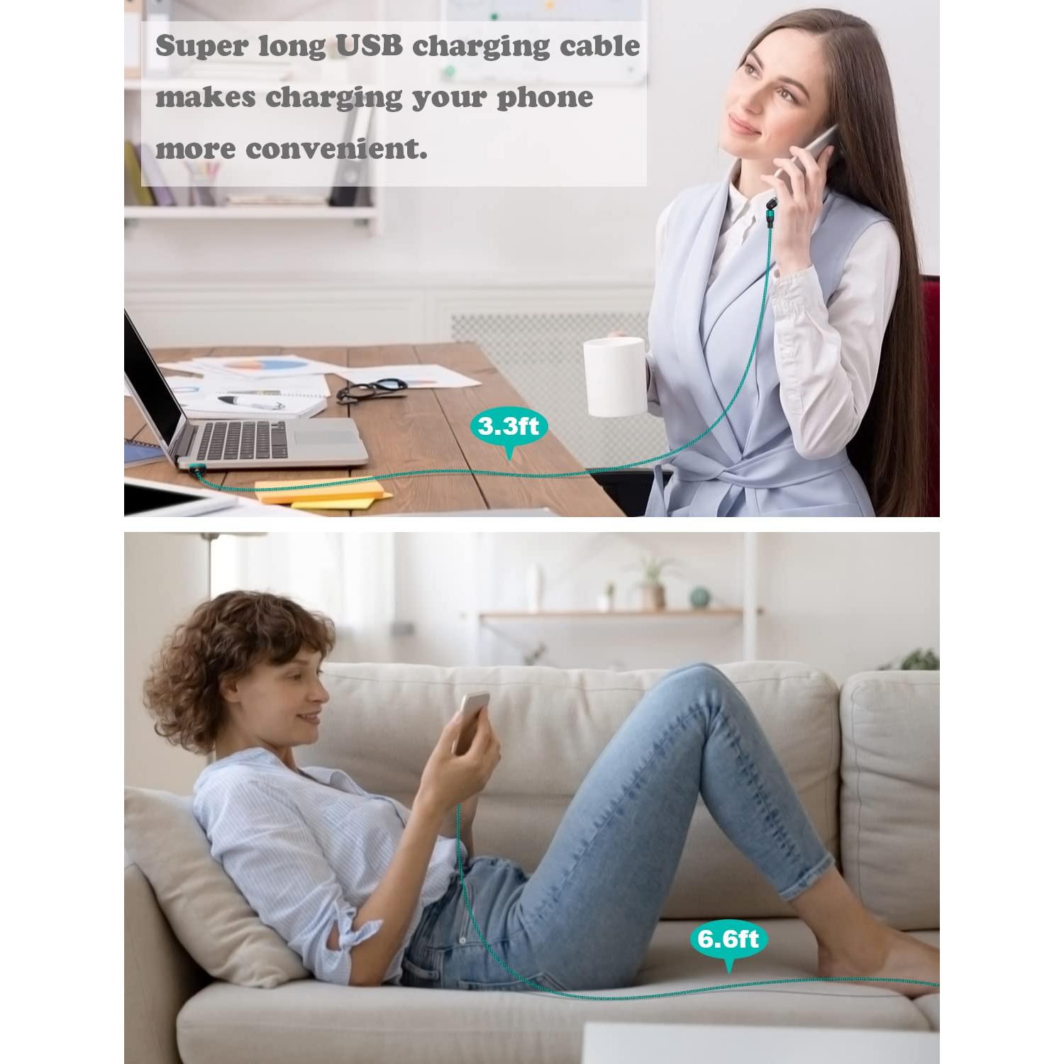 Cable de Carga Magnético TUNKIA 4 en 1 USB C 1m/2m Nylon