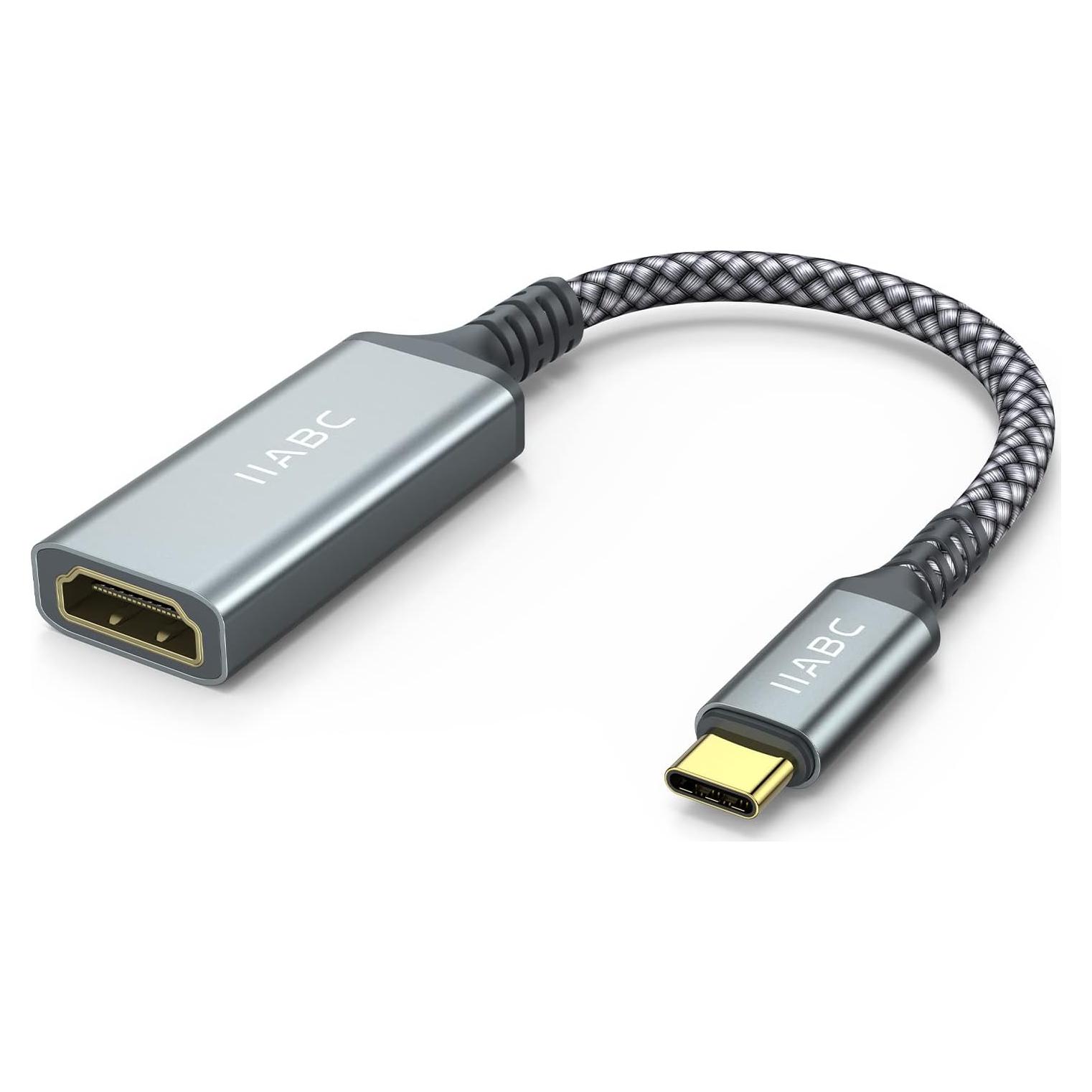 Adaptador USB-C a HDMI 4K IIABC para iPhone 15 Pro y más