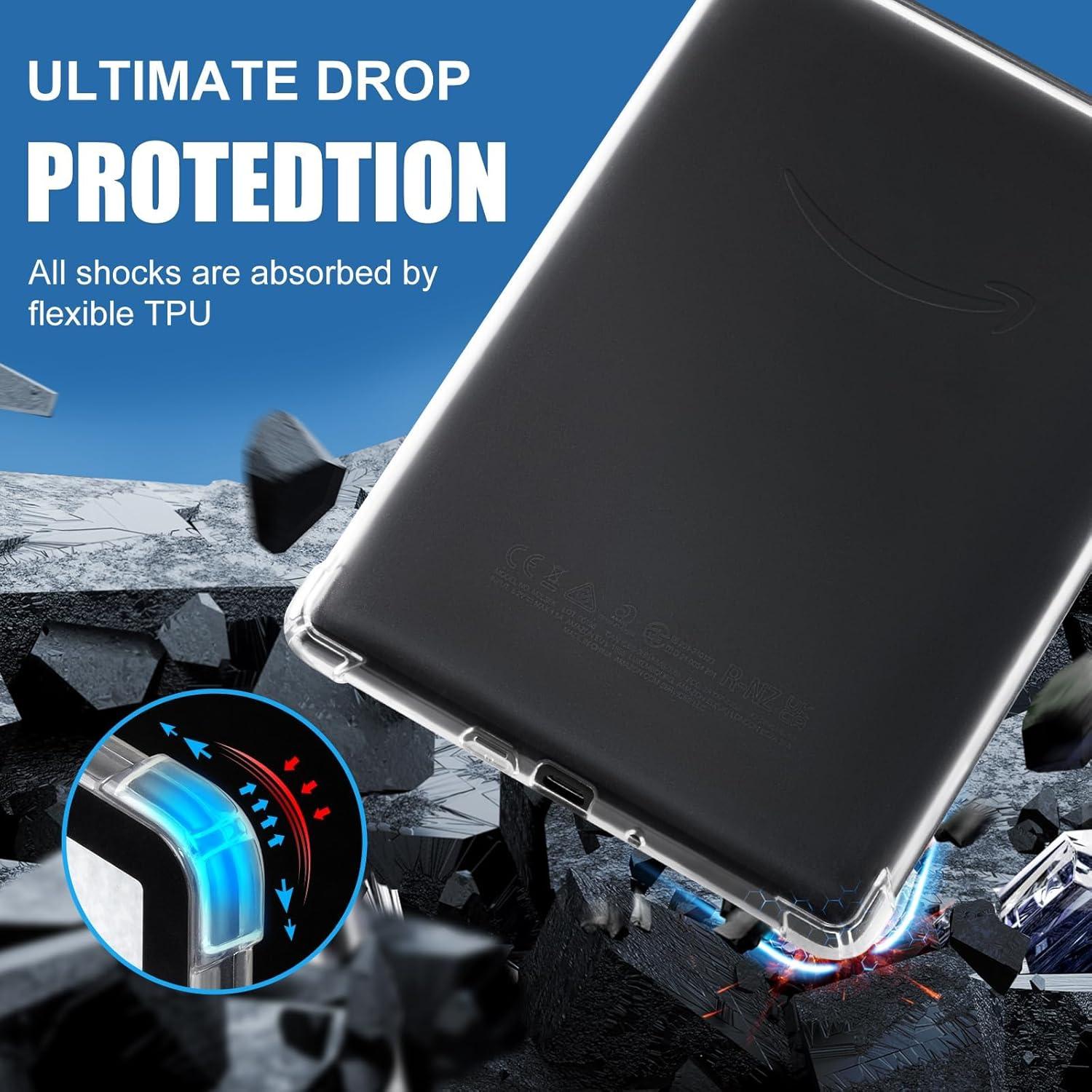 Funda Transparente CoBak para Kindle Paperwhite 2024 - Ligera y Resistente