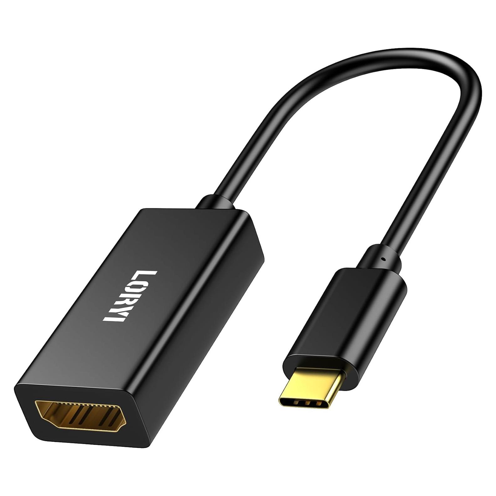 Adaptador USB C a HDMI 4K Loryi - Compatible con iPhone 15 Pro