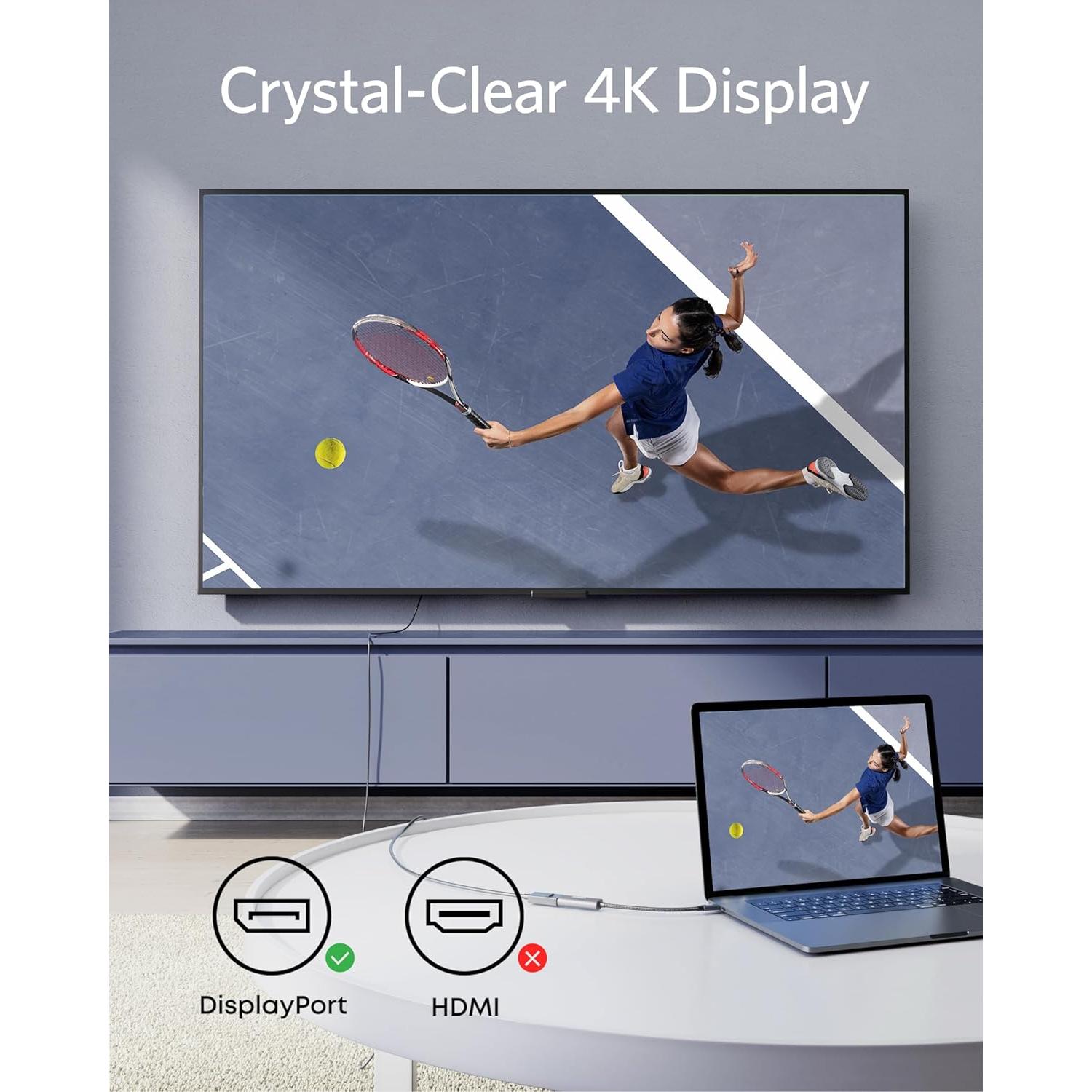 Adaptador USB-C a DisplayPort Anker PowerExpand 4K 60Hz