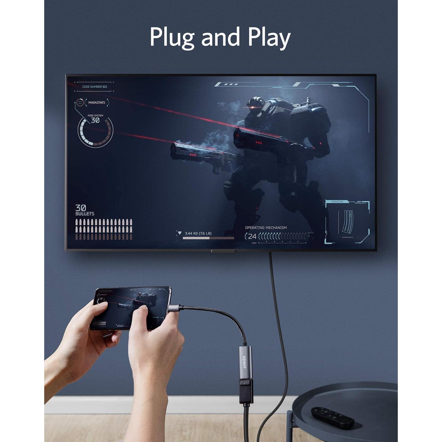 Adaptador USB-C a DisplayPort Anker PowerExpand 4K 60Hz