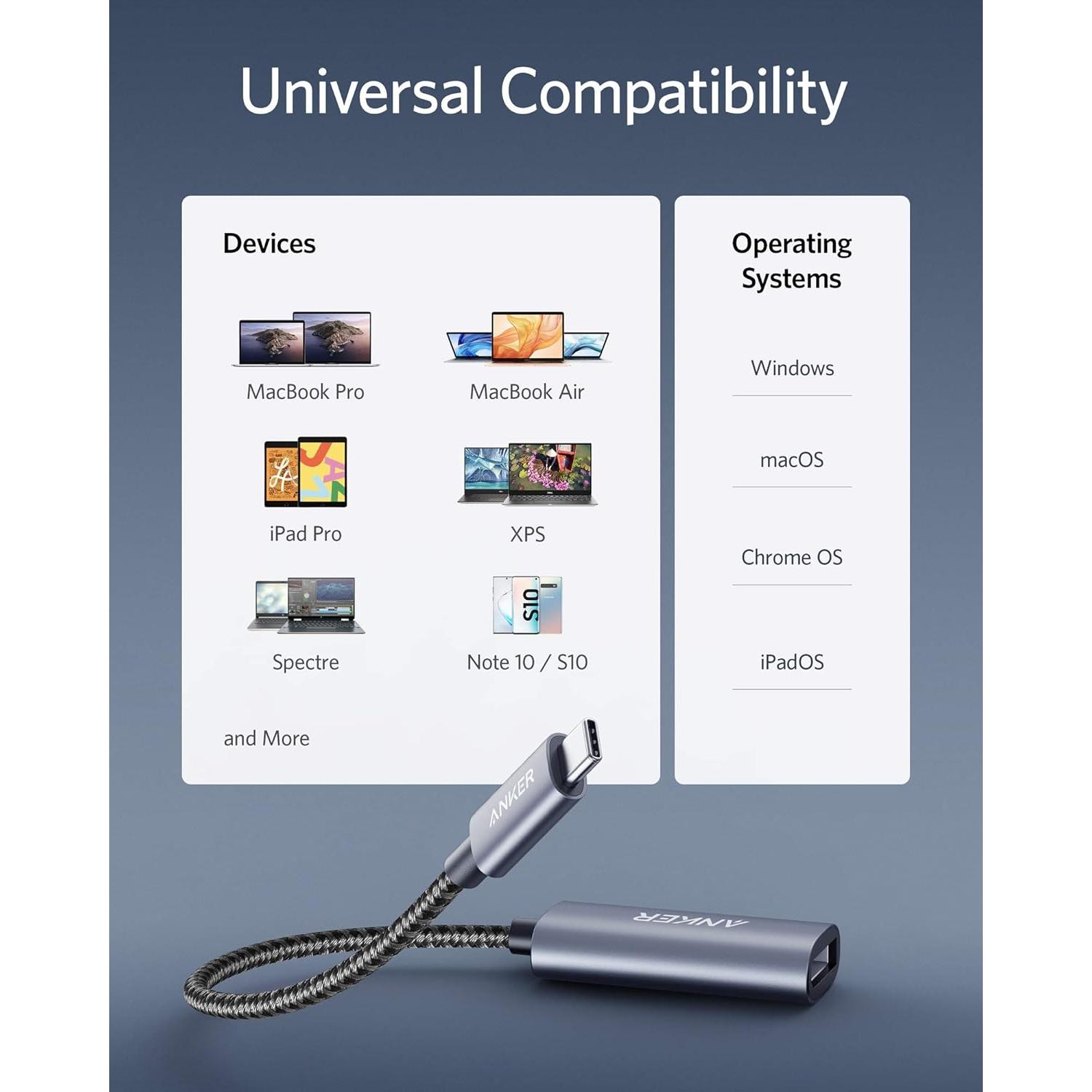 Adaptador USB-C a DisplayPort Anker PowerExpand 4K 60Hz