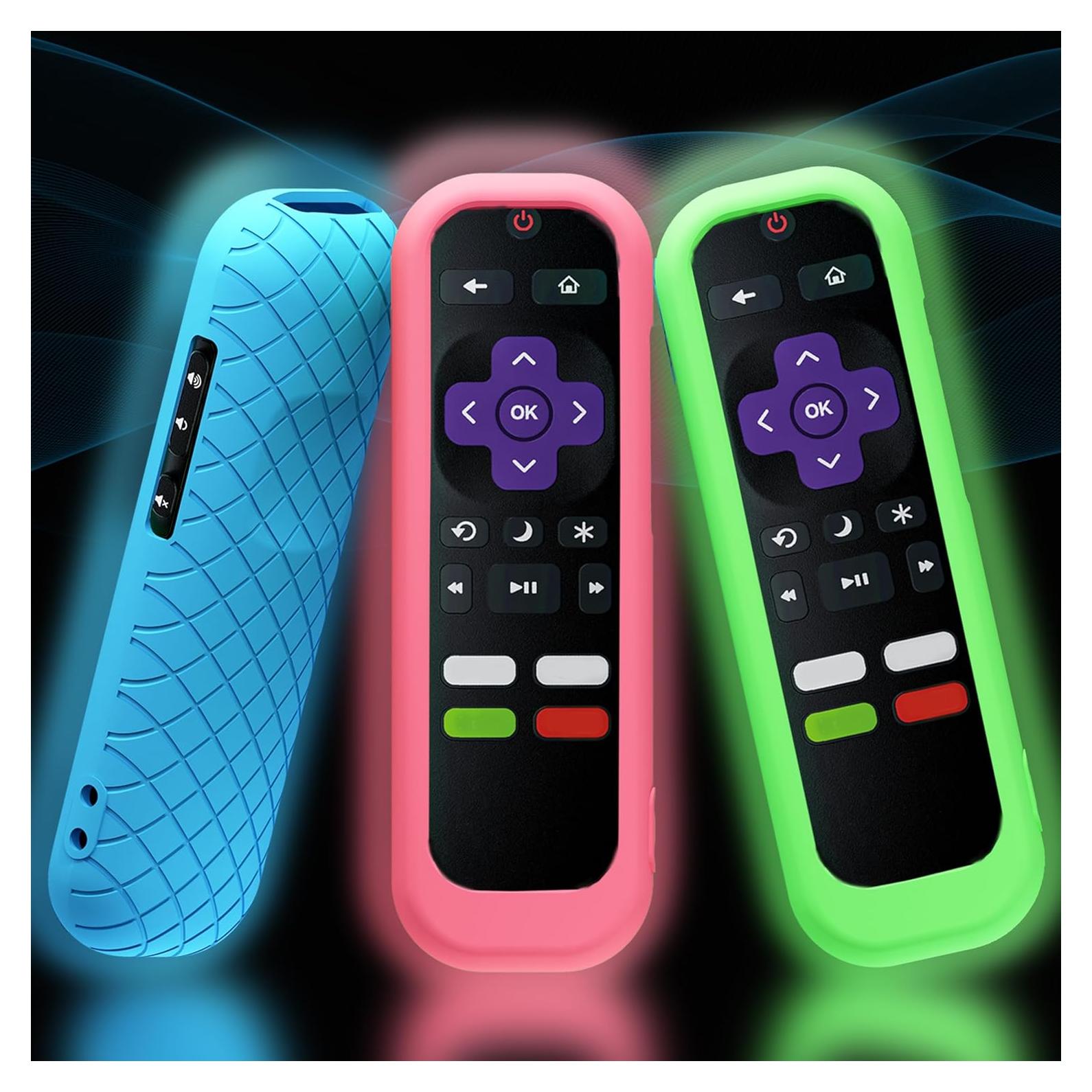 Paquete de 3 fundas de silicona GMXT para control remoto Roku