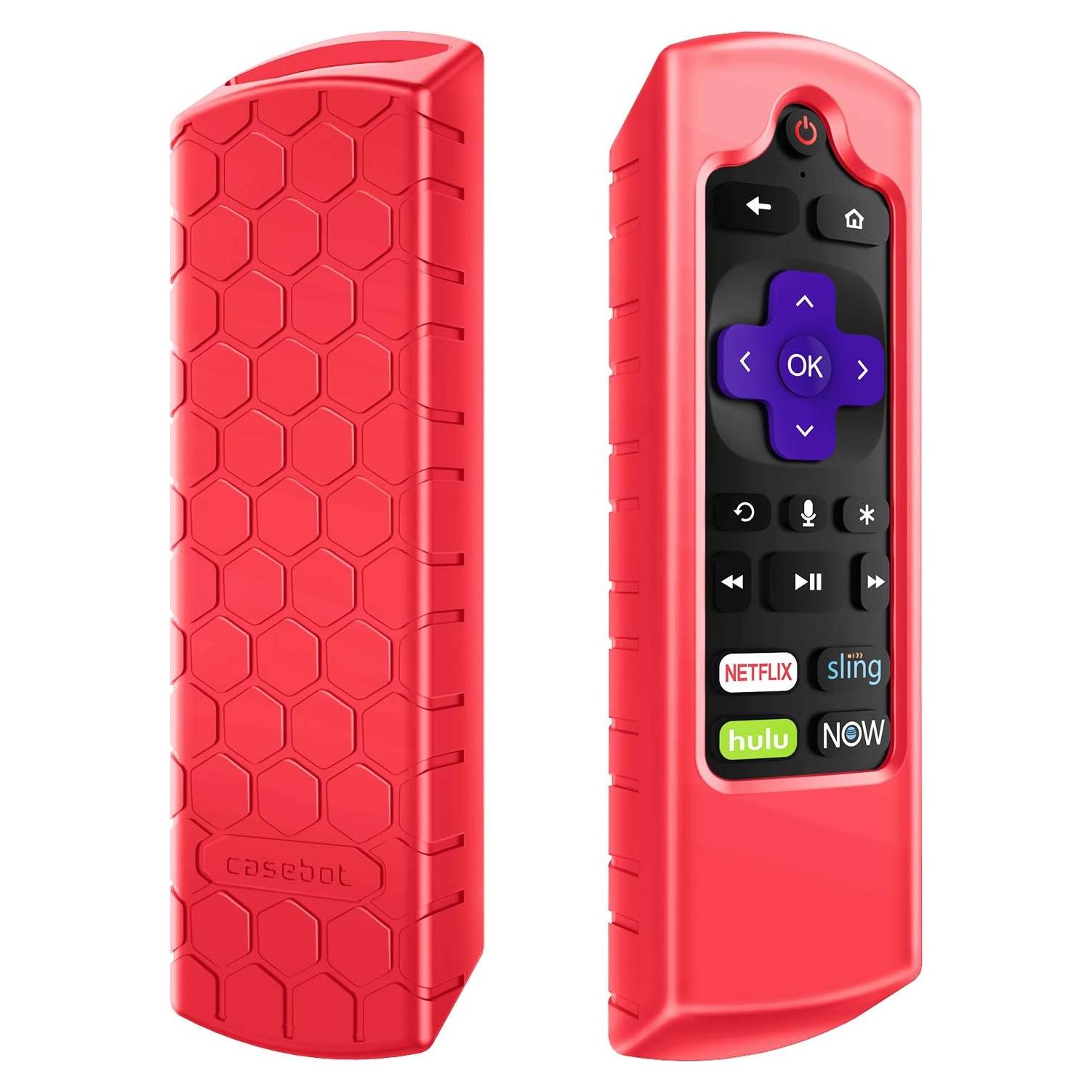 Funda Remota CaseBot Roja para Control Remoto Roku 4K+ y más