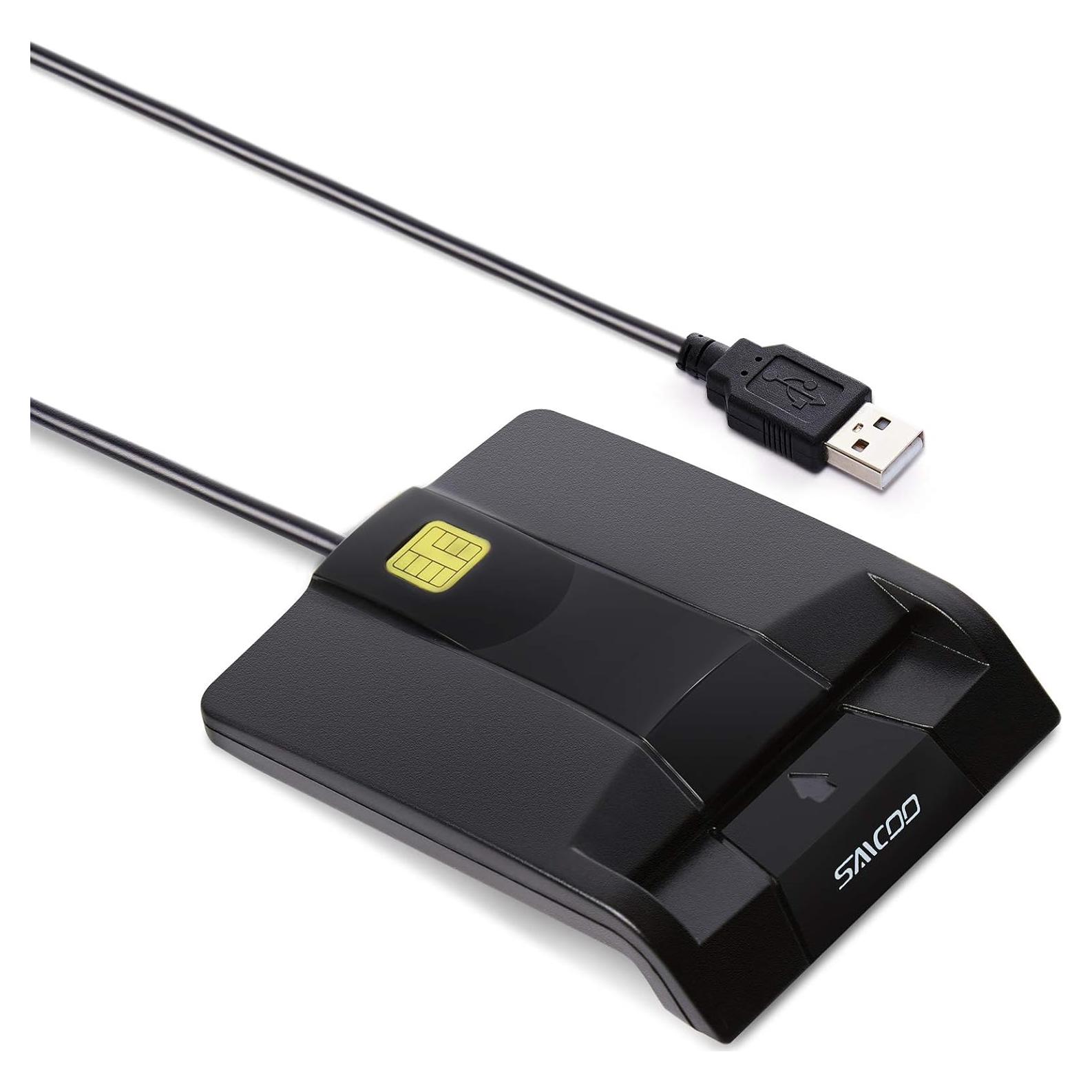 Lector de Tarjeta Inteligente CAC USB Saicoo - Compatible Mac y Windows
