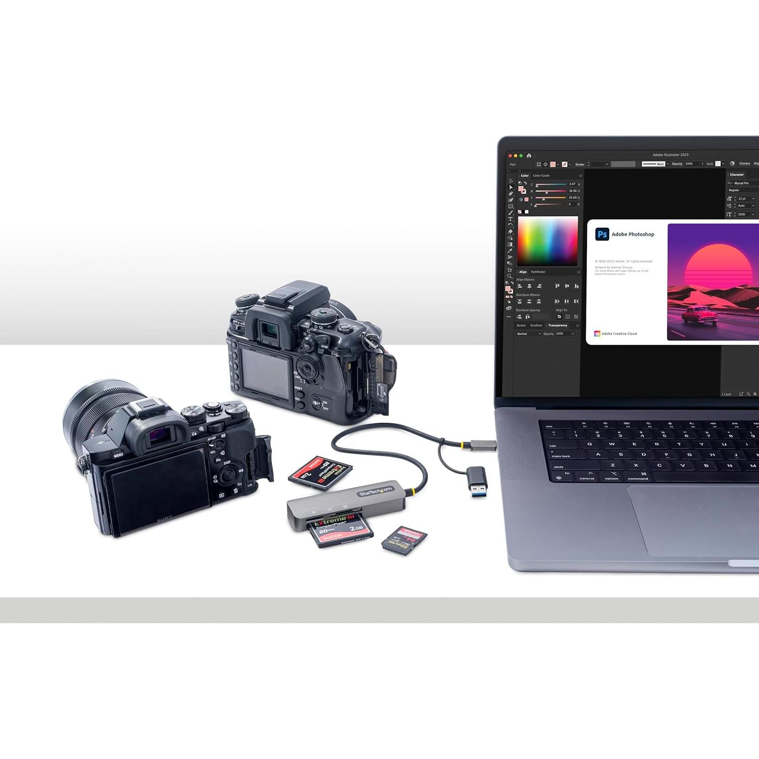 Lector de Tarjetas USB 3.0 StarTech FCREADMICRO3V2 SD/microSD/CF