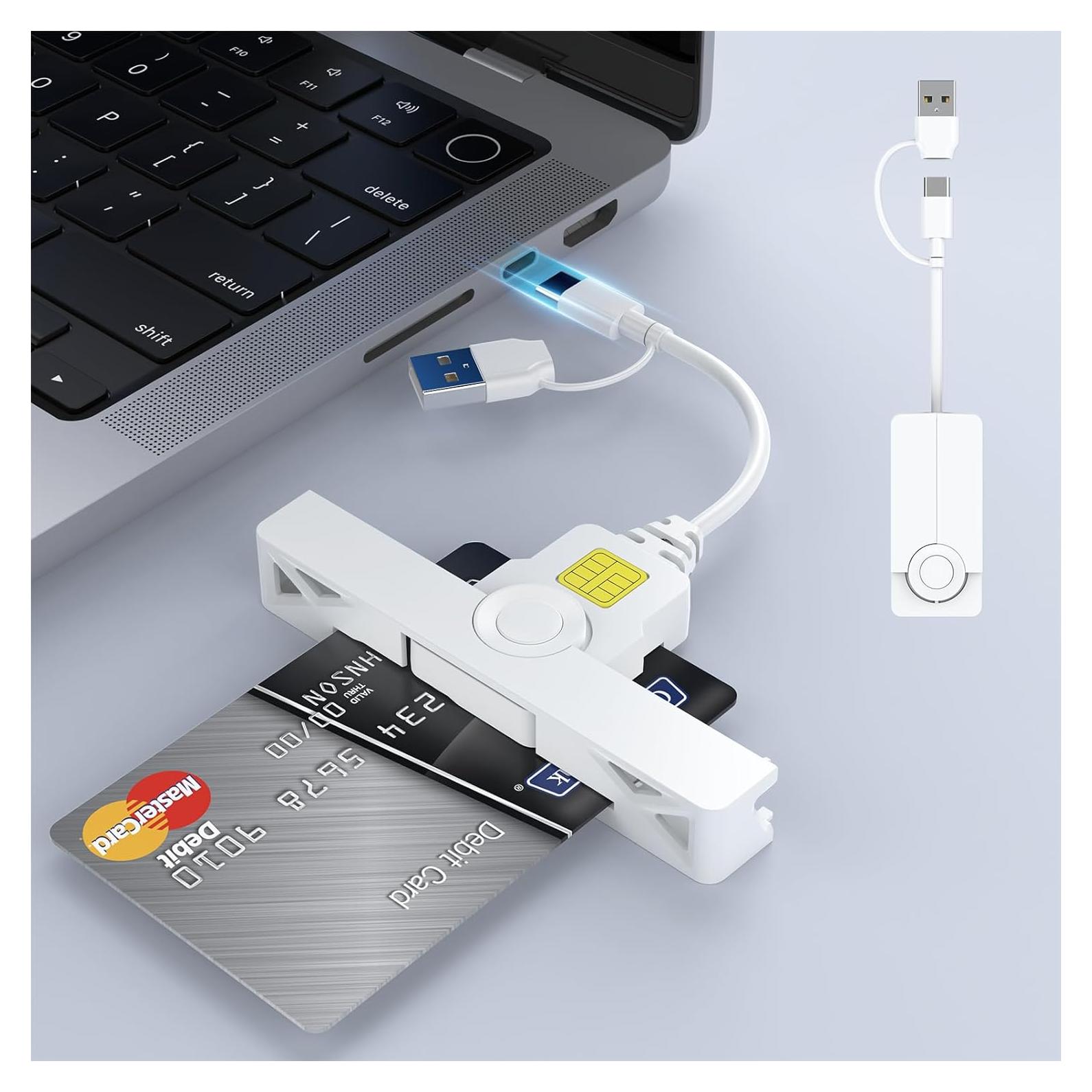 Lector de tarjetas CAC Rocketek USB/Type C Plegable 18g