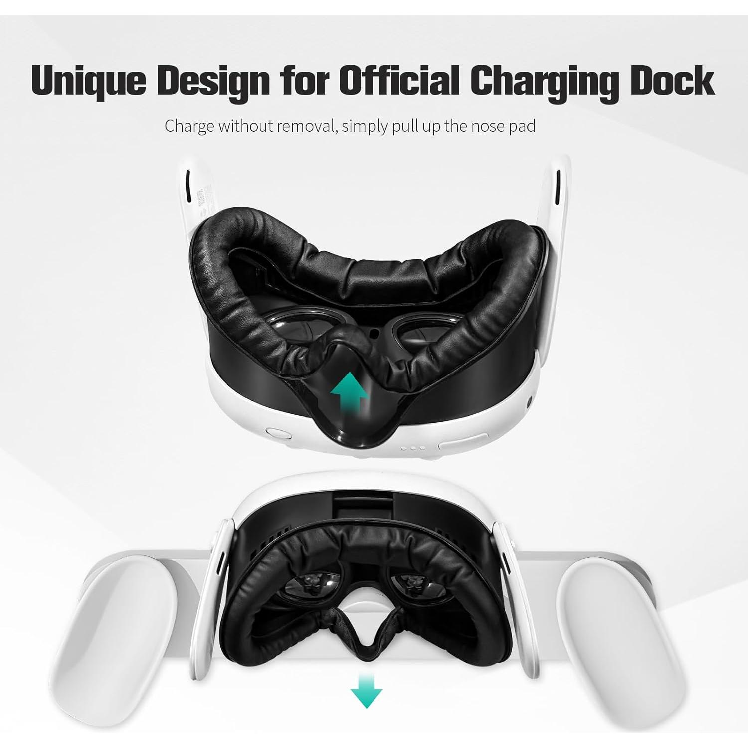 Funda Facial PU para Meta Quest 3 - Comodidad y Anti-Fugas