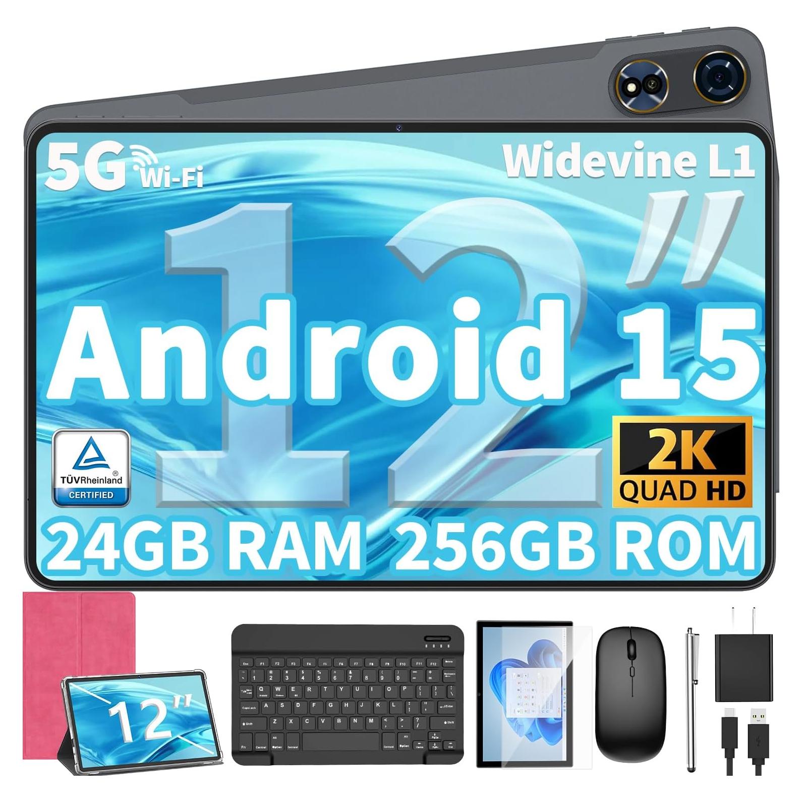 Tableta Android 15 QDDQ TAB9 12" 24GB RAM 256GB ROM 2K