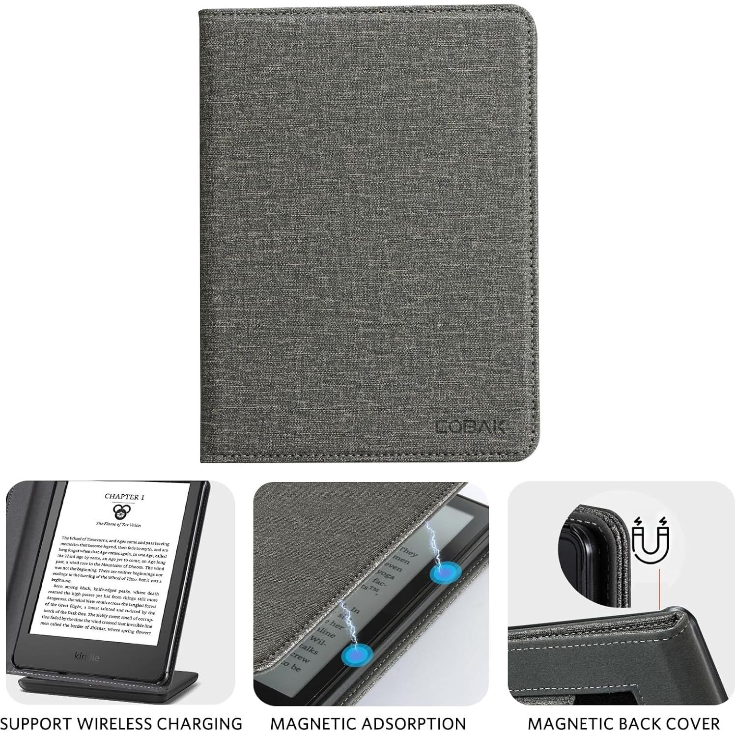 Funda CoBak para E-Reader 6" Gris con Auto Despertar