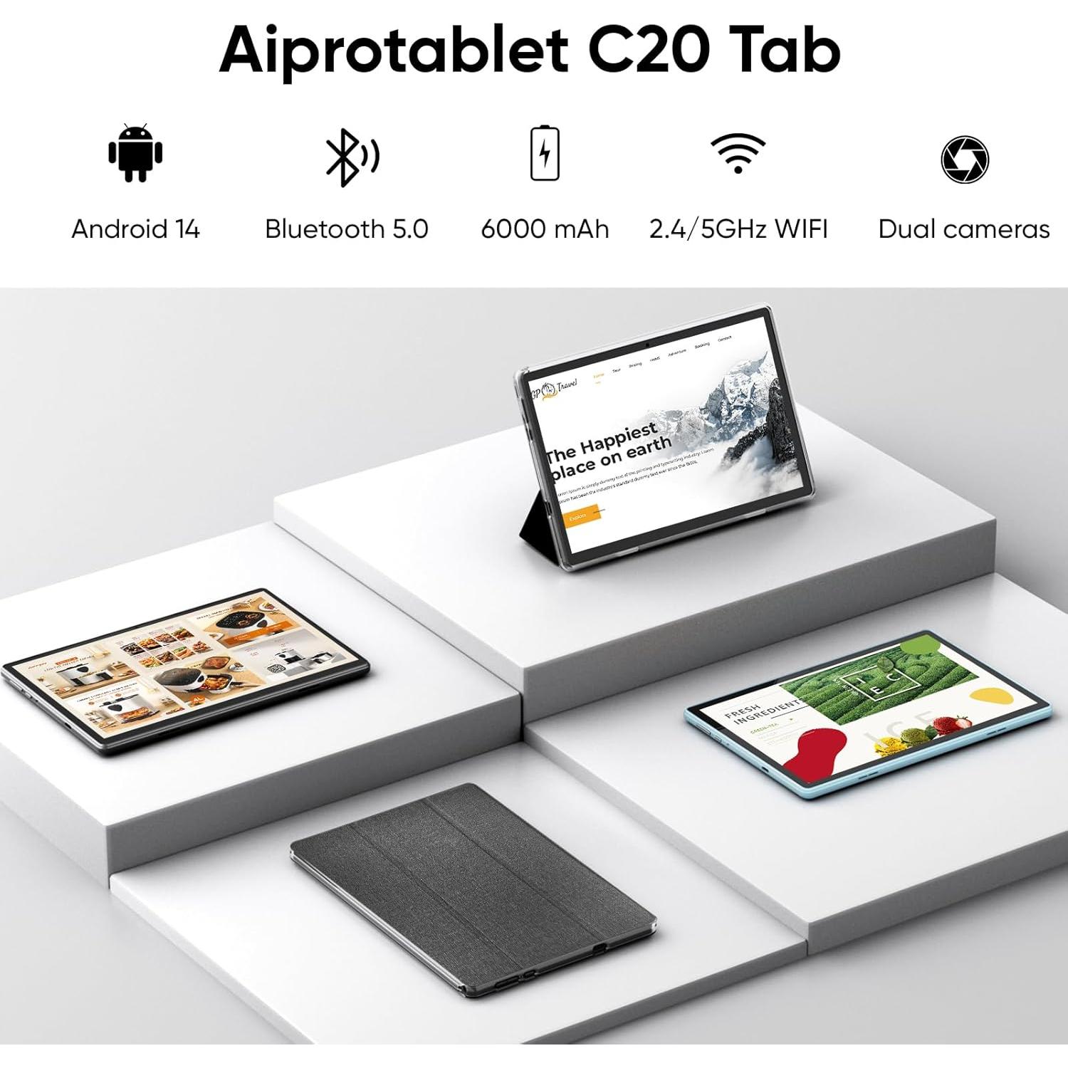 Tablet 10.1" Aiprotablet C20e Android 14, 6GB RAM, 64GB ROM