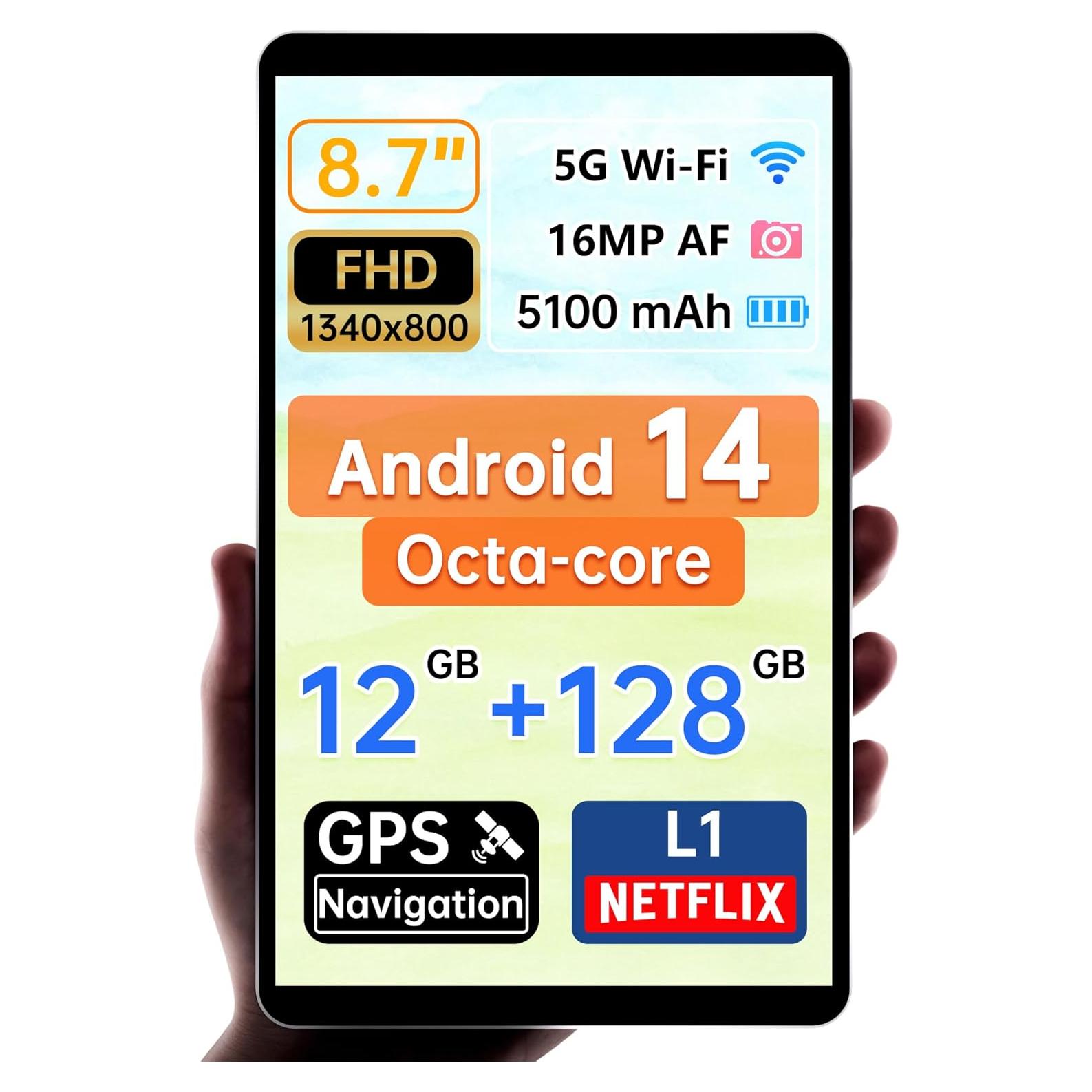 Tableta Android Topsand N8 Plus 8.7" 12GB RAM 128GB GPS