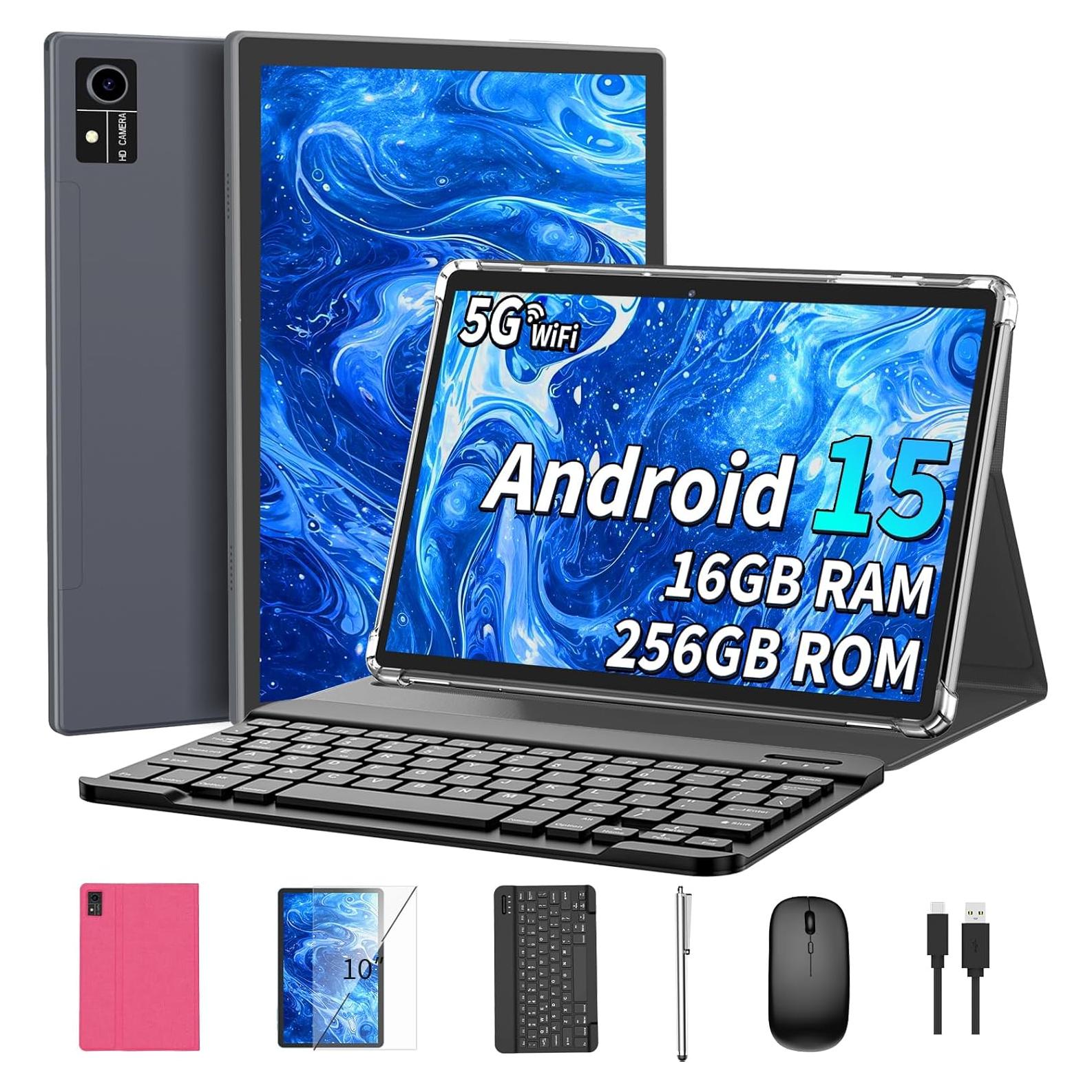 Tableta Android 15 JJGJ 10" 16GB RAM 256GB + 2TB Expansible