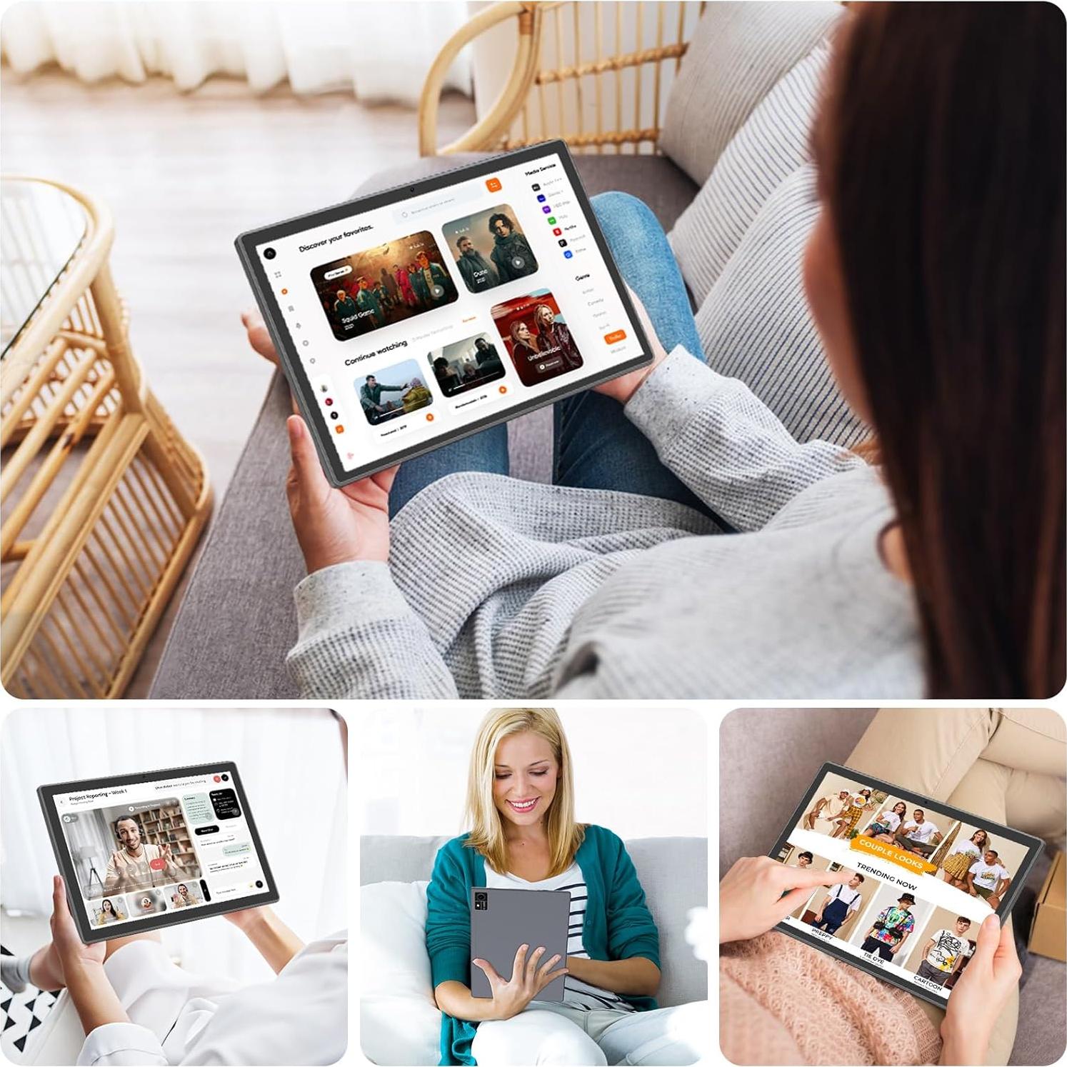 Tableta Android 15 JJGJ 10" 16GB RAM 256GB + 2TB Expansible