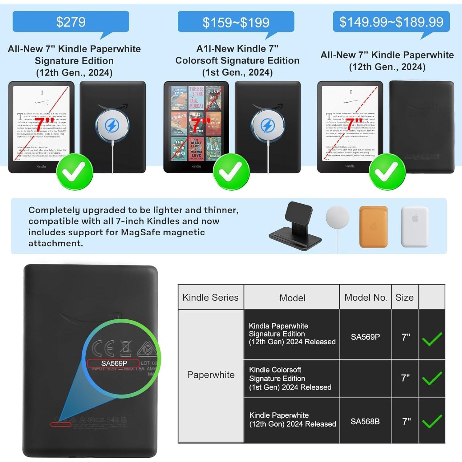 Funda Inteligente para Kindle Paperwhite 12ª Gen 2024 7" - BFRKXOCK