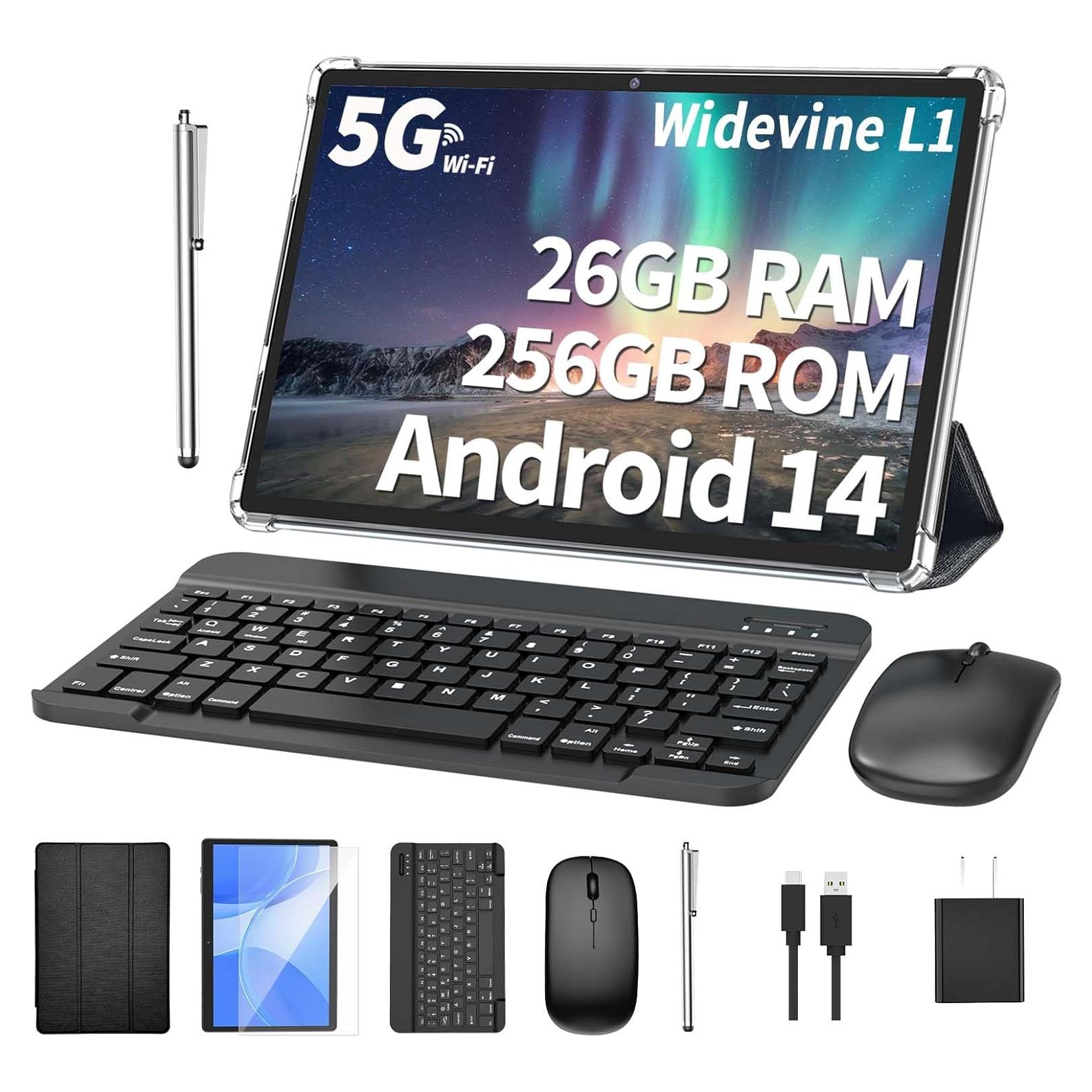 Tableta Android 14 PYNAREL TB02 10.1" 26GB RAM 256GB ROM