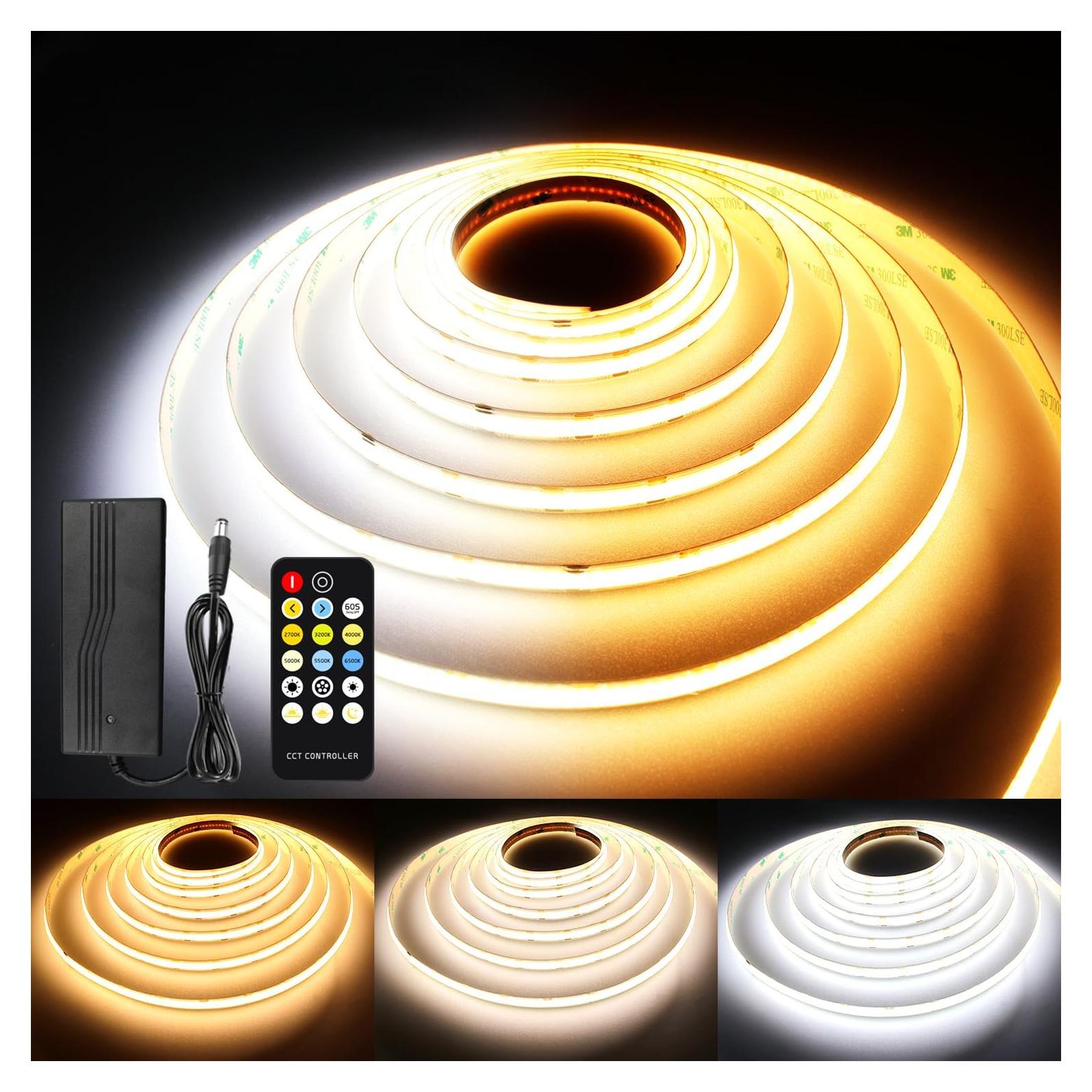 Tira de Luz LED COB Regulable 10m AXMOTUT 2700K-6500K