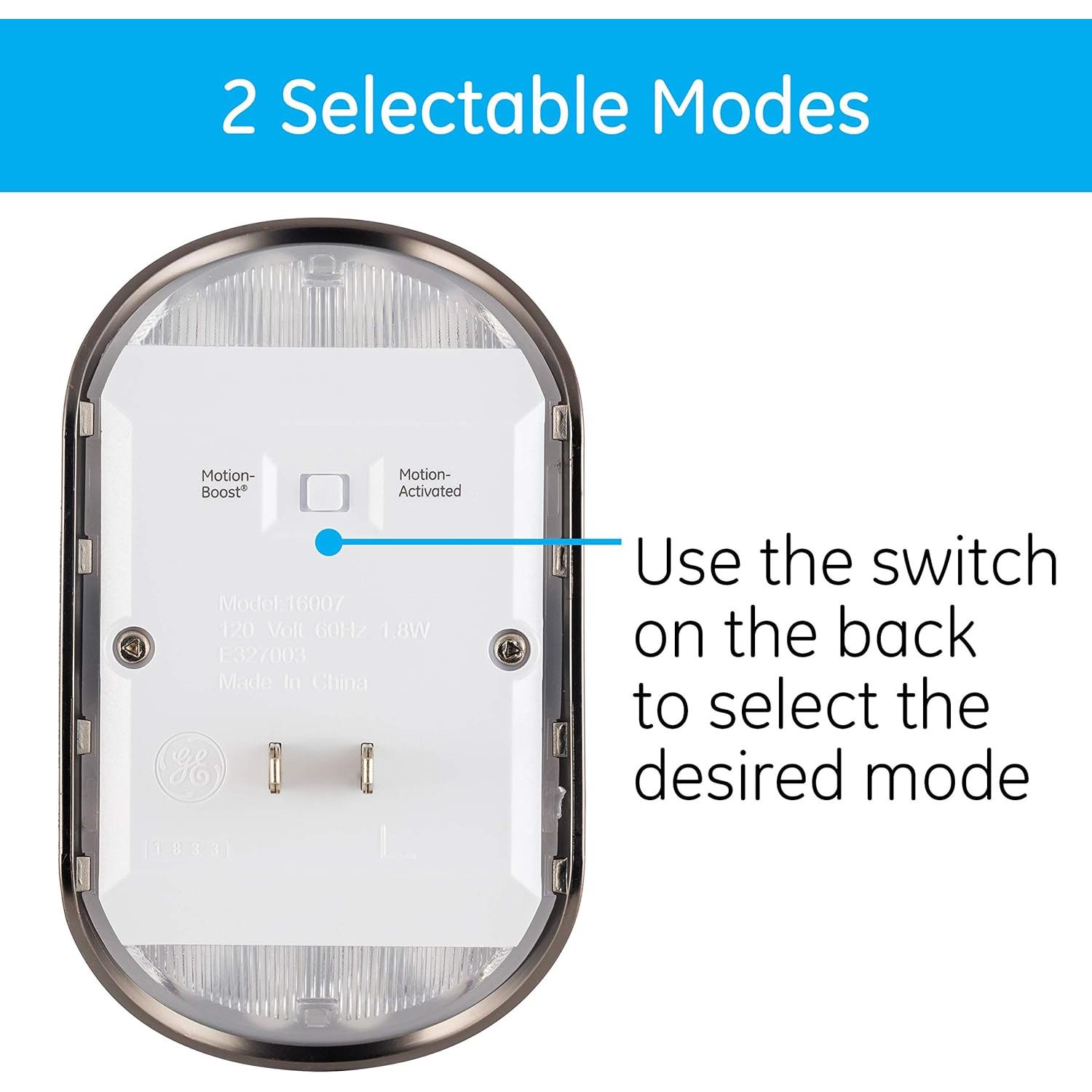 Luz Nocturna LED GE con Sensor de Movimiento 40 Lúmenes