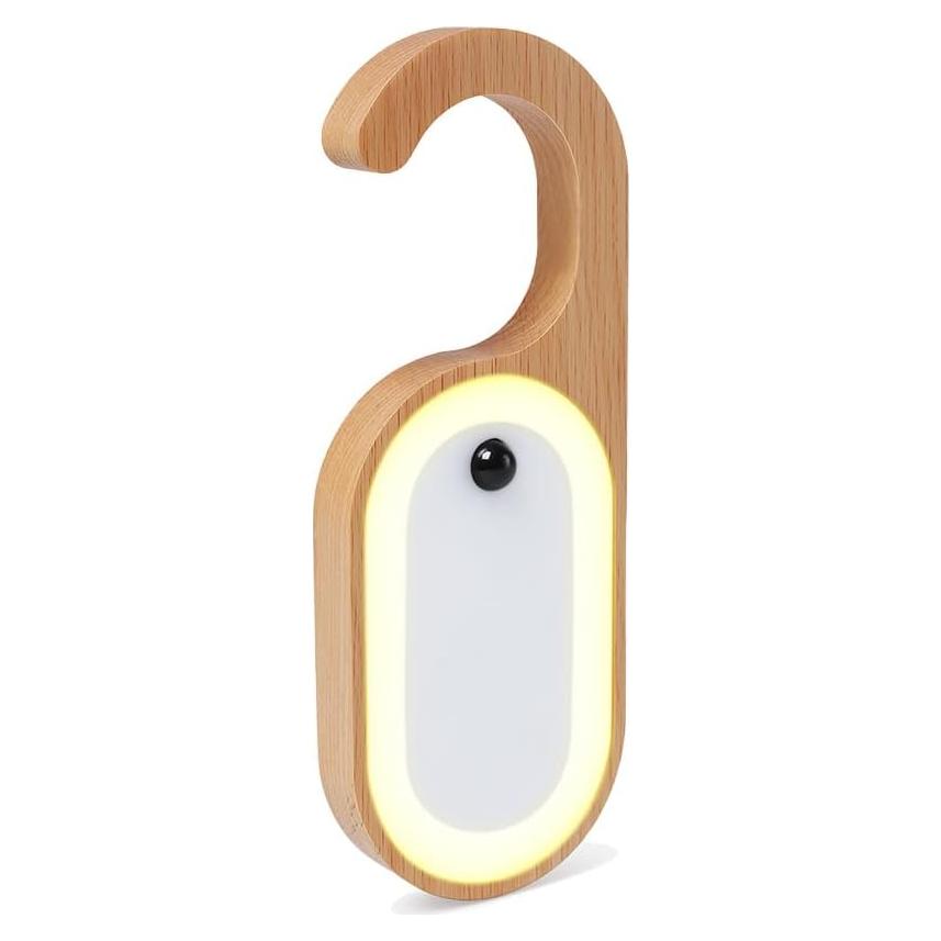 Luz LED de Sensor de Movimiento LANDGOO, Madera Natural, 1 Paquete