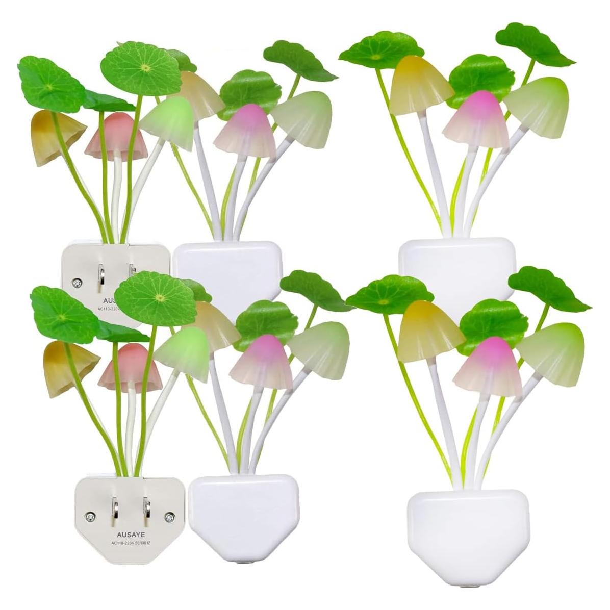 Luz Nocturna LED AUSAYE Hoja de Loto 6 Piezas 12cm