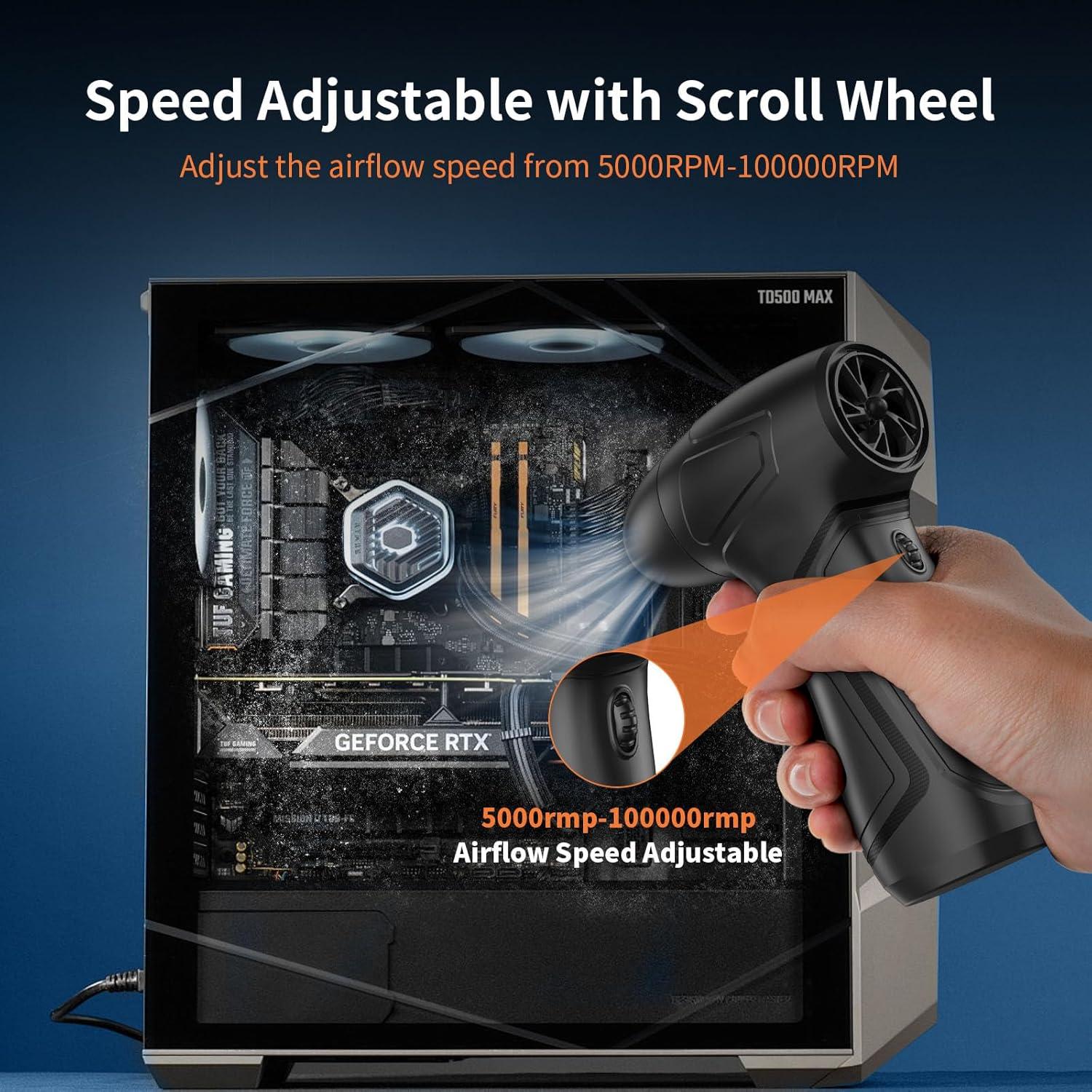 Soplador de Aire Comprimido Recargable PureWellness 2500mAh