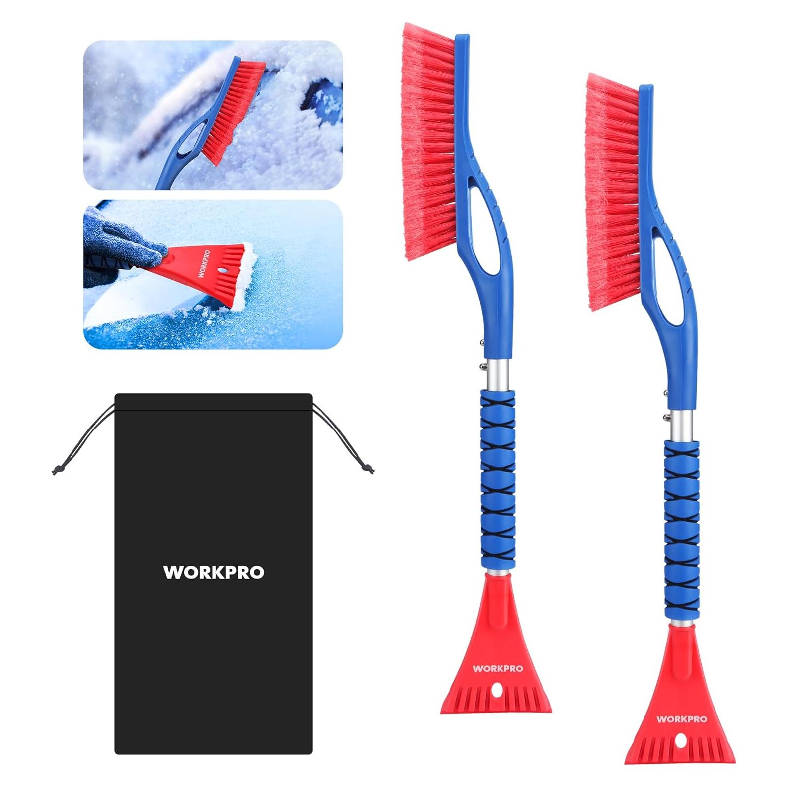 WORKPRO Cepillo de Nieve y Raspador de Hielo 2-en-1 68.58 cm