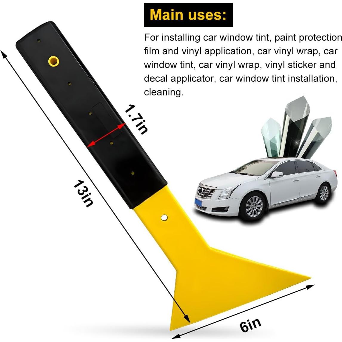 Raspador de Película para Ventanas KVAEY 33x15cm Amarillo