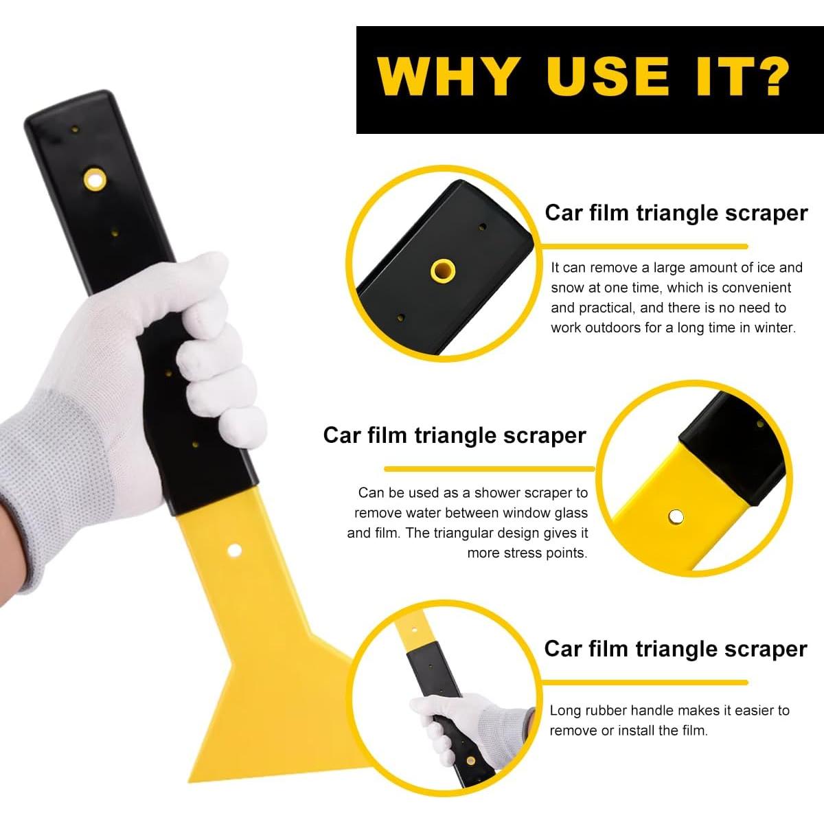 Raspador de Película para Ventanas KVAEY 33x15cm Amarillo