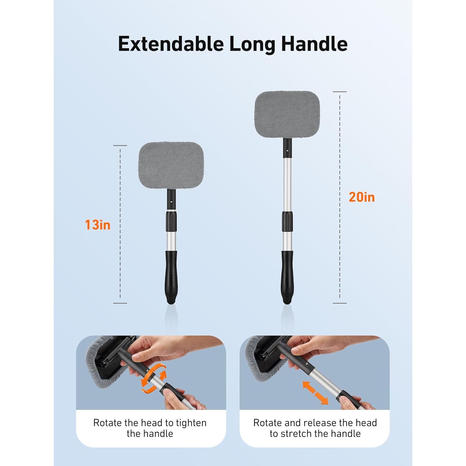 Limpiaparabrisas AstroAI con Mango Extensible y 4 Almohadillas