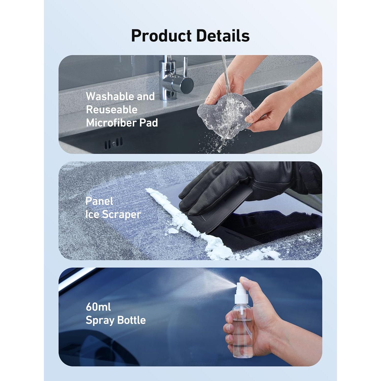 Limpiaparabrisas AstroAI con Mango Extensible y 4 Almohadillas