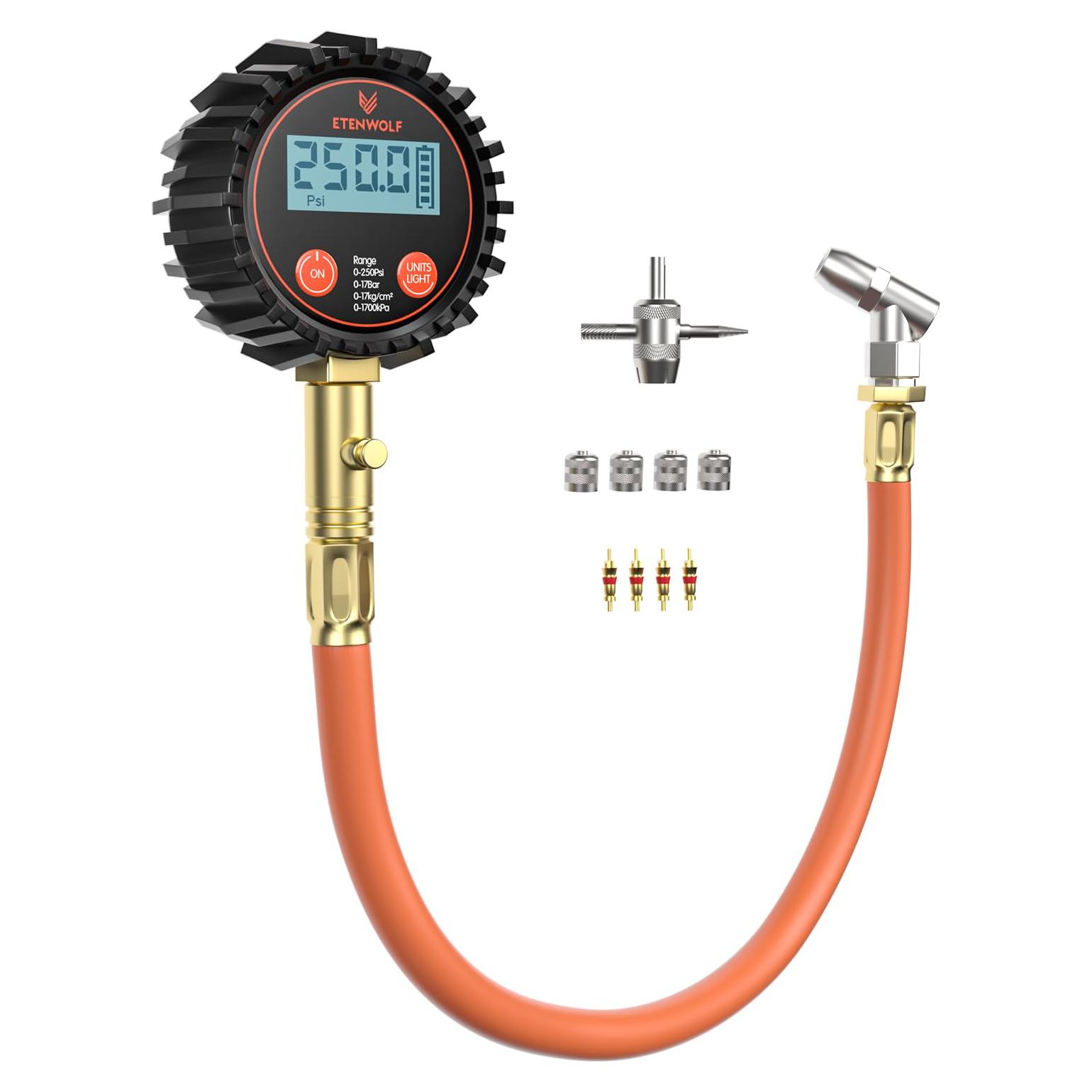 Medidor Digital de Presión de Neumáticos ETENWOLF T400 0-17.24 bar