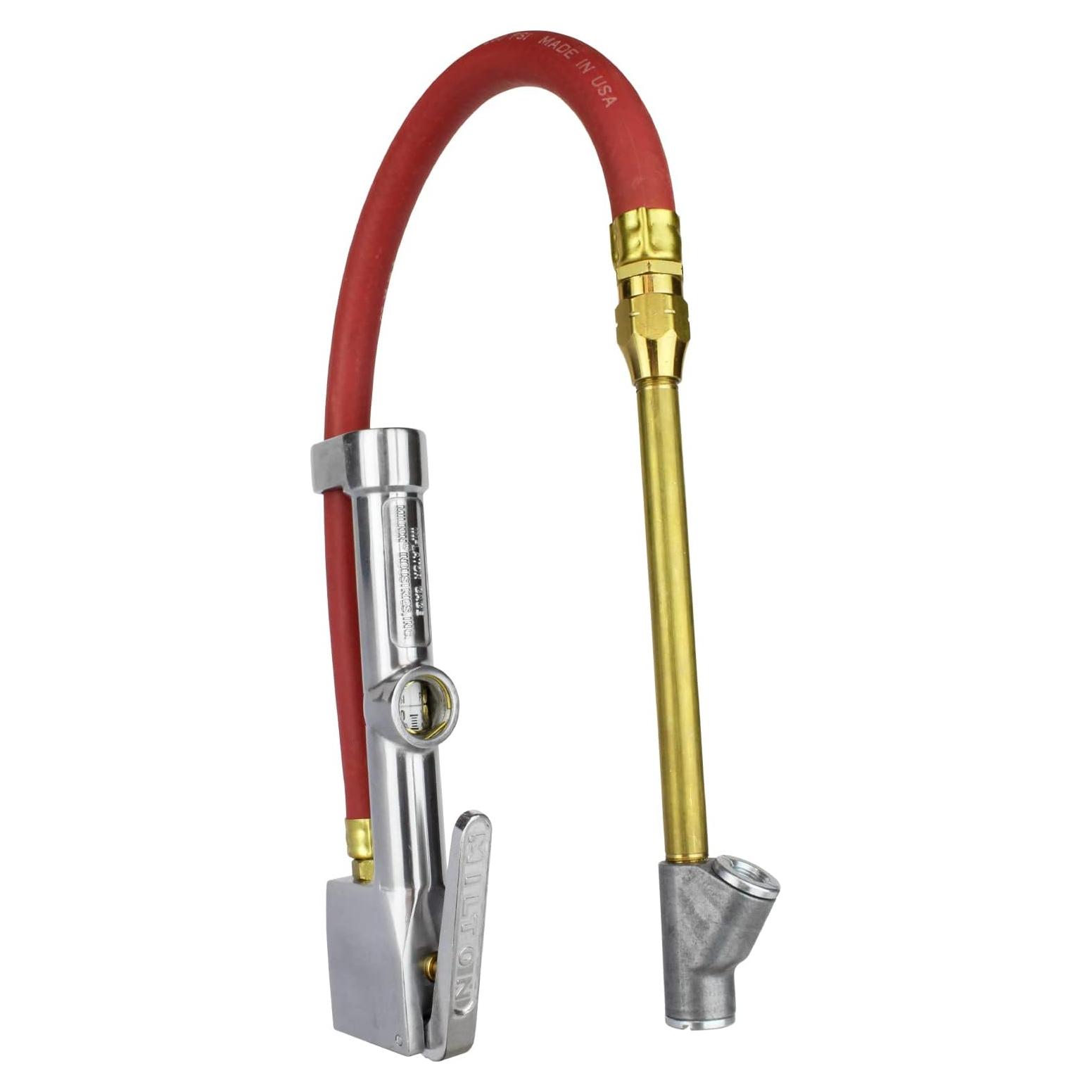 Inflador de Neumáticos Analógico Milton S-516 con Manómetro y Manguera de 38.1 cm