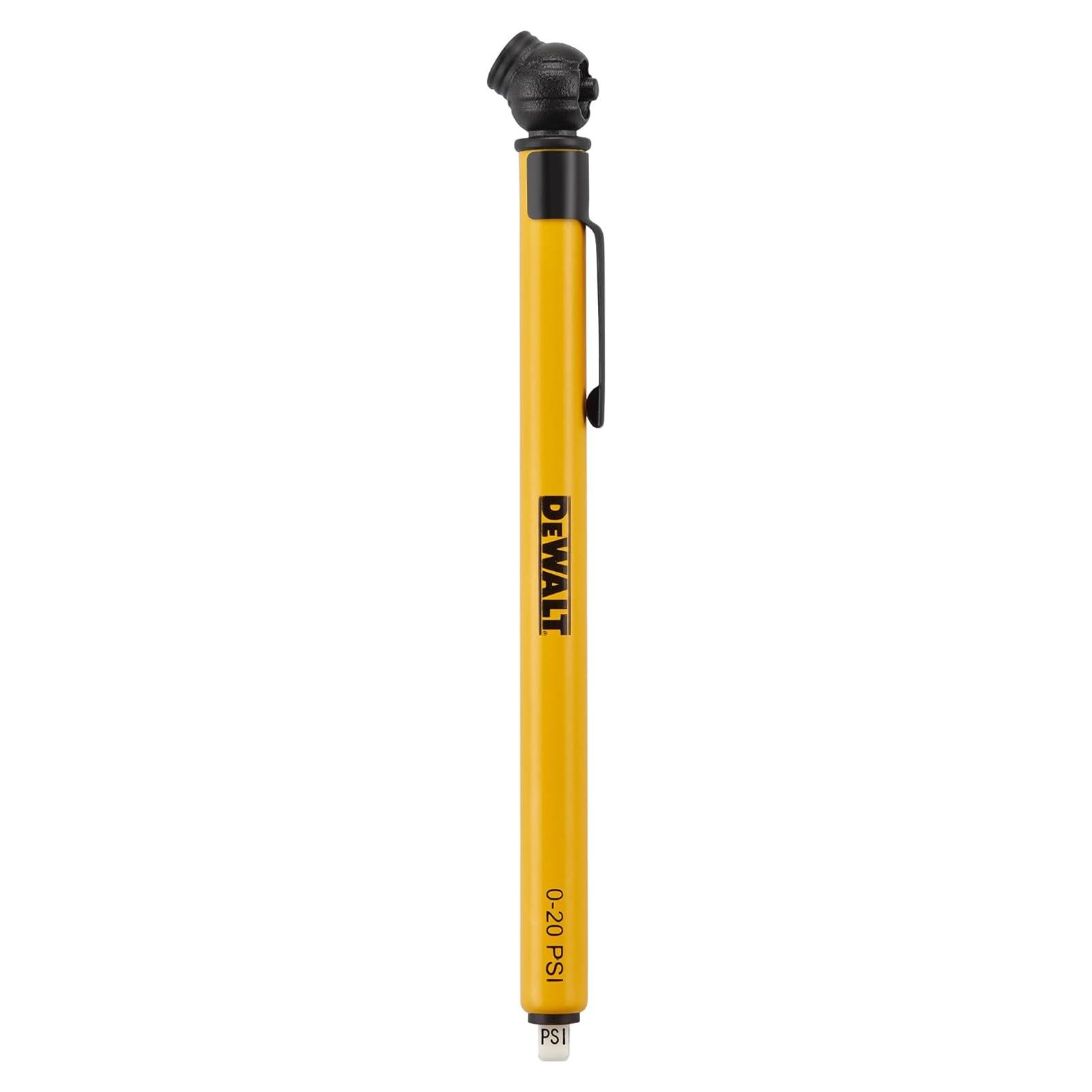 Medidor de Presión de Lápiz DEWALT 0-20 PSI para Neumáticos