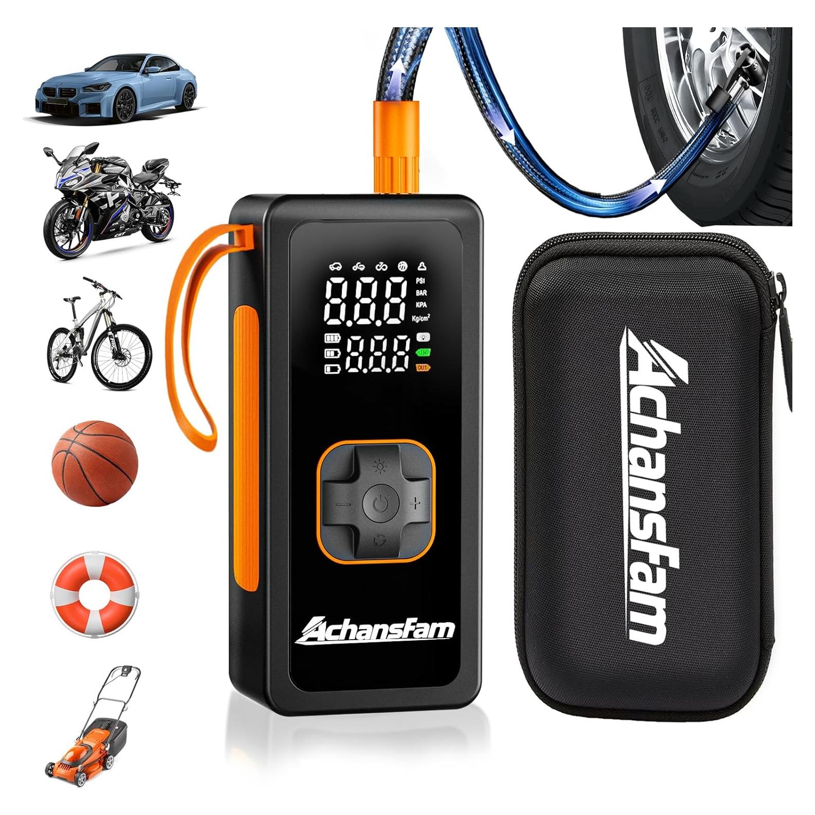 Compresor de Aire Portátil Achansfam 150 PSI con Manómetro Digital