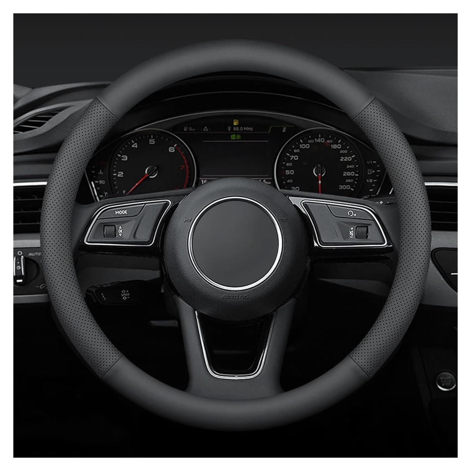 Funda de Volante Mihecor 38 cm Cuero Microfibra Antideslizante